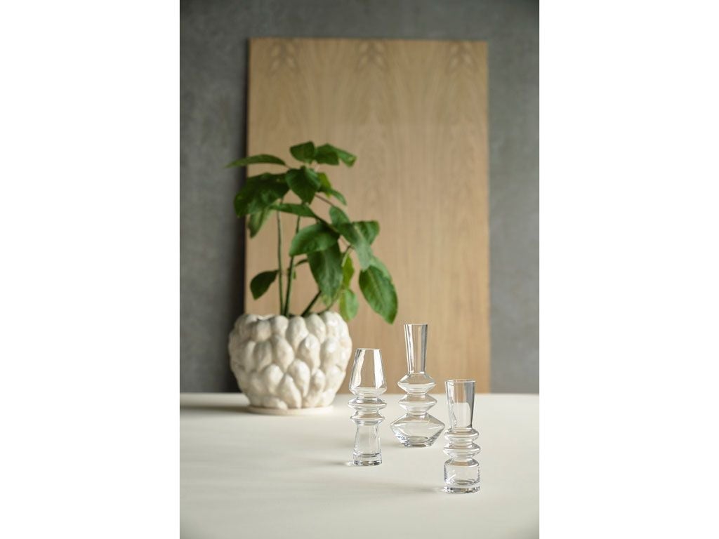 Villa Collection trio vase 25 cm, clair