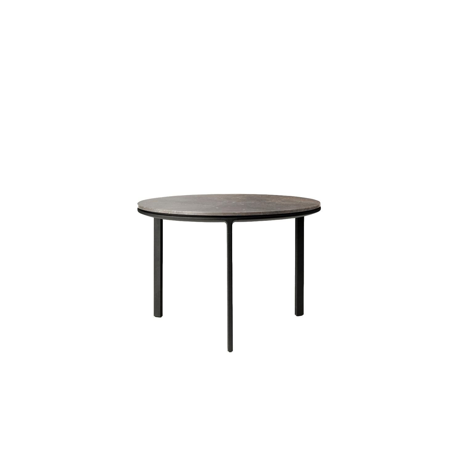 Mesa de café Vipp 423, gris claro, Ø 60 cm