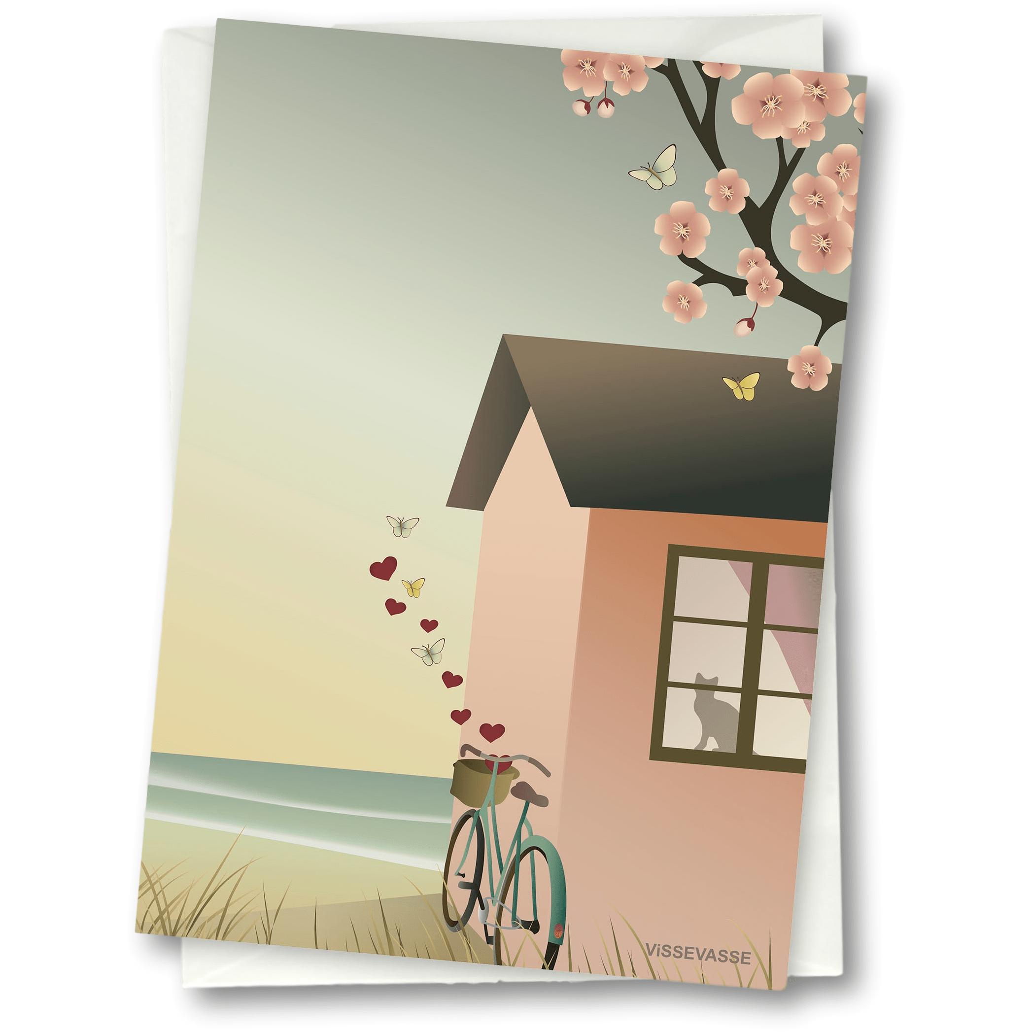 Vissevasse Basking of Love Greeting Card, 15 x21 cm