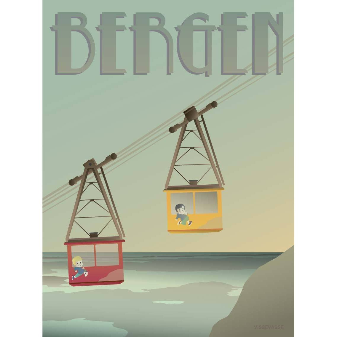 Affiche Vissevasse Bergen Cable Car