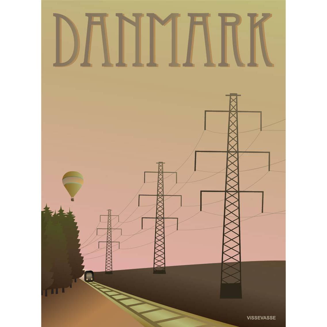 Vissevasse Dänemark Mast -Poster, 15 x21 cm