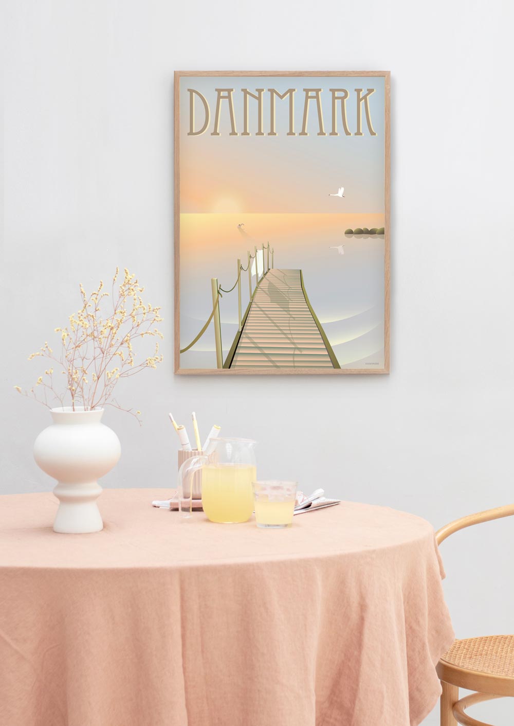 Vissevasse Dinamarca El póster de baños, 30x40 cm