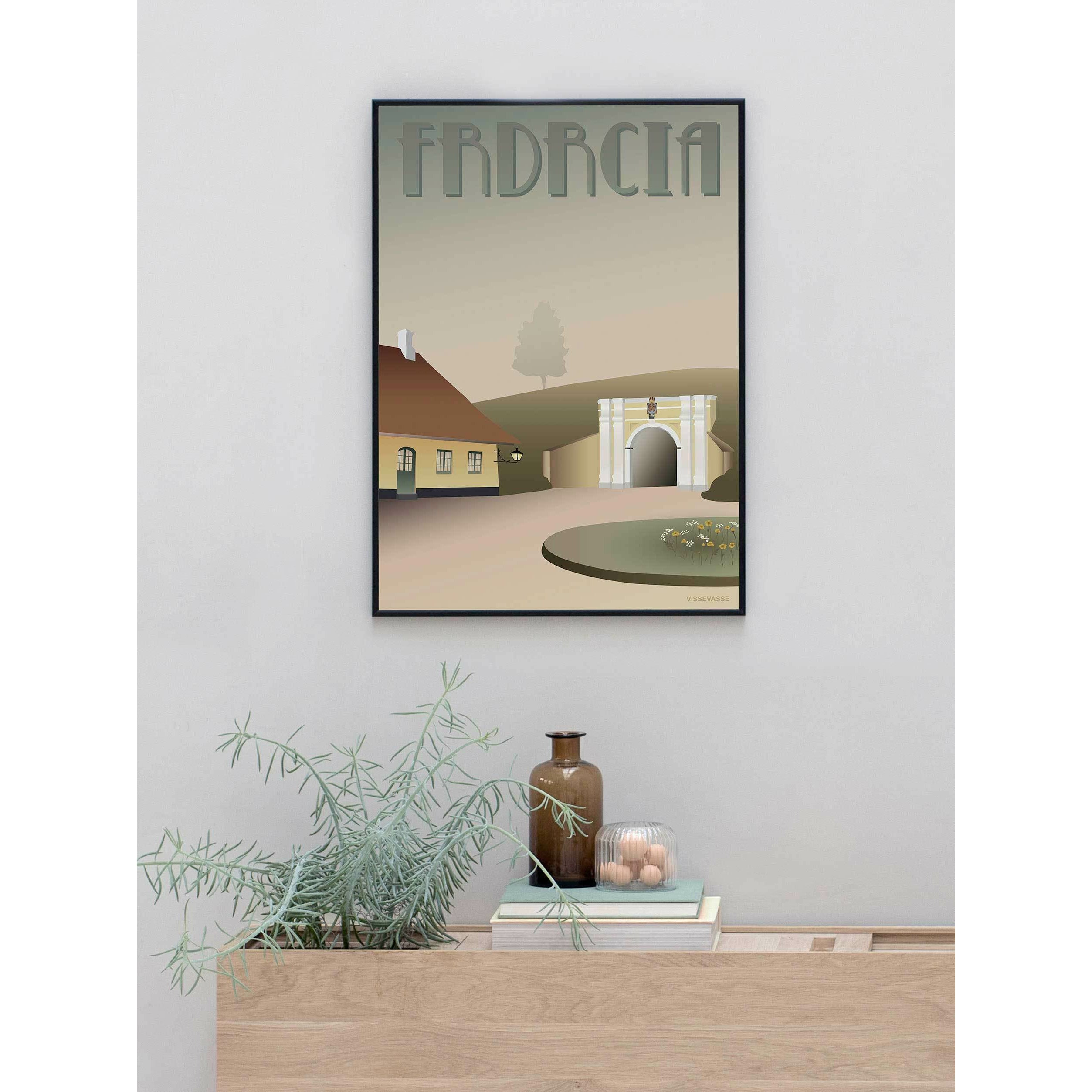 Vissevasse Fredericia 'Byporten' Poster, 50 X70 Cm