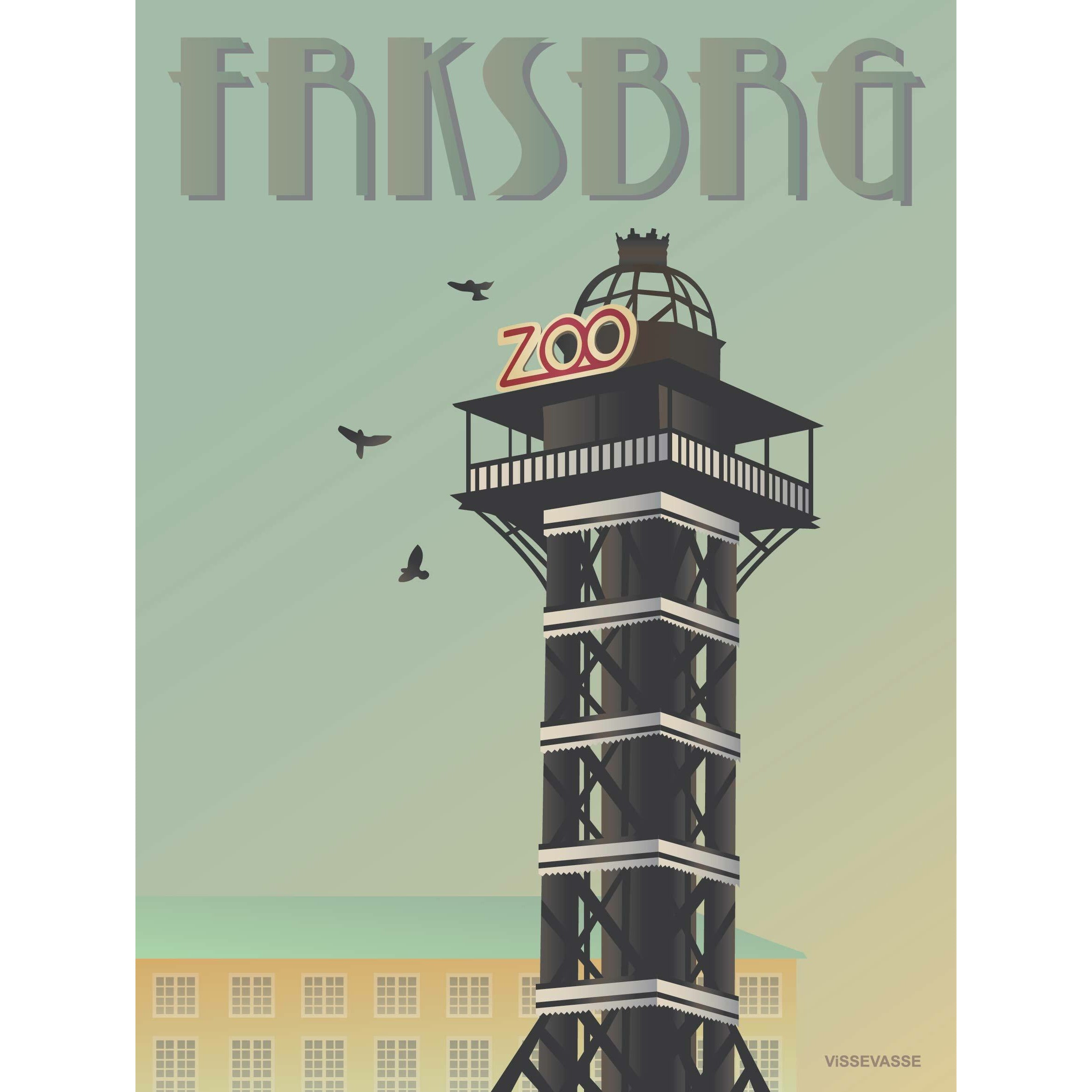 Vissevasse Frederiksberg Zoo Tower Poster, 30 X40 Cm