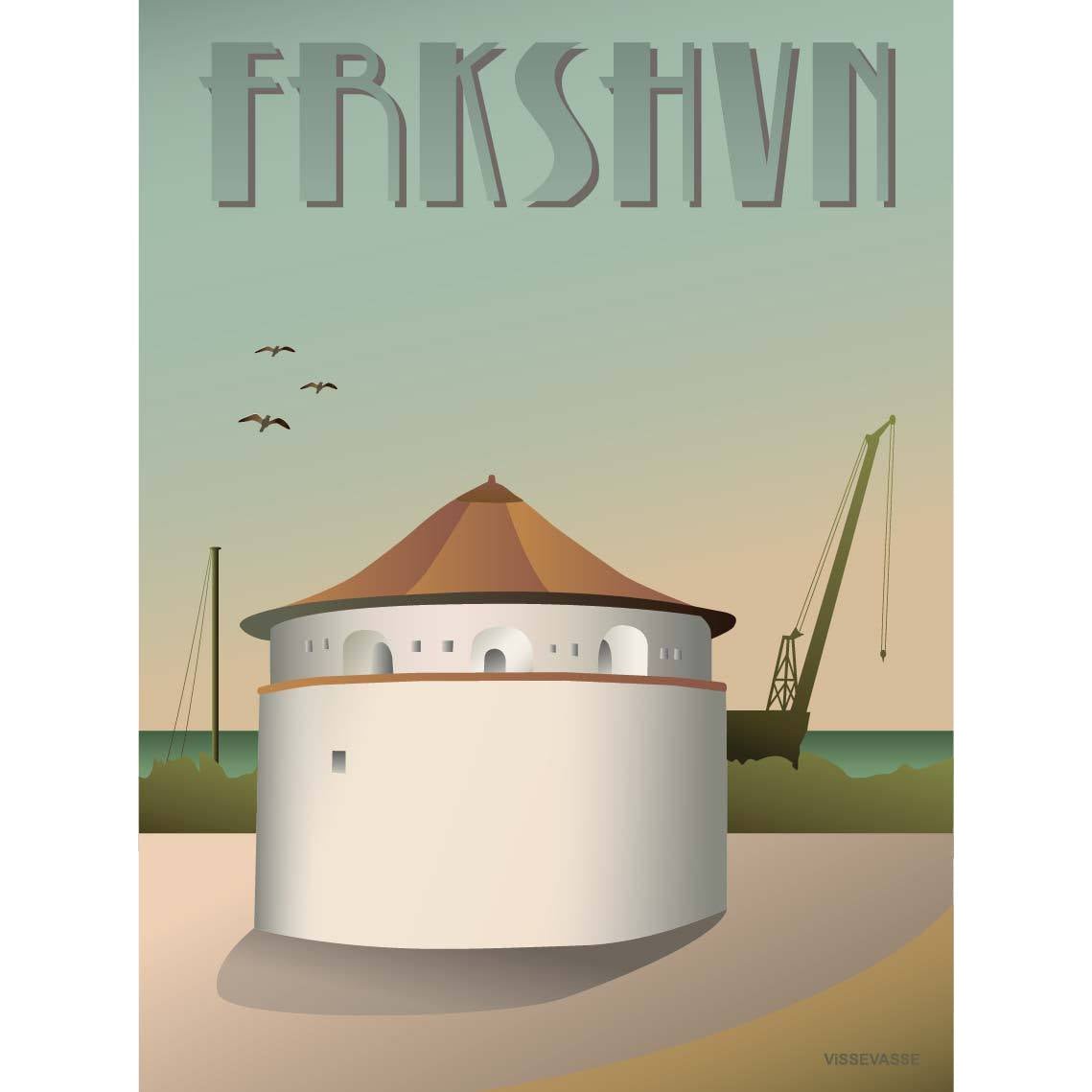 Vissevasse Frederikshavn Powder Tower Poster, 15 x21 cm