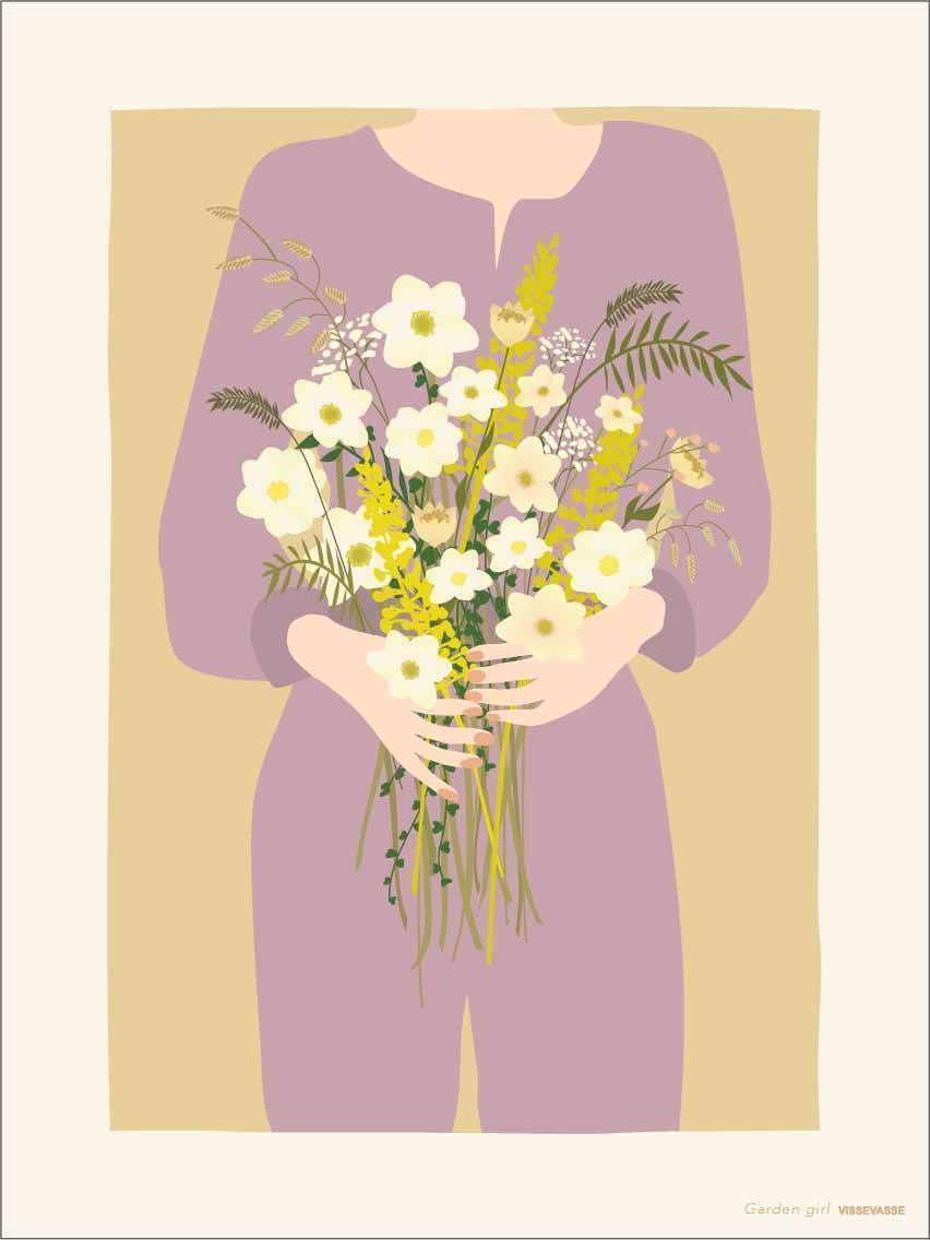 Vissevasse Garden Girl Poster