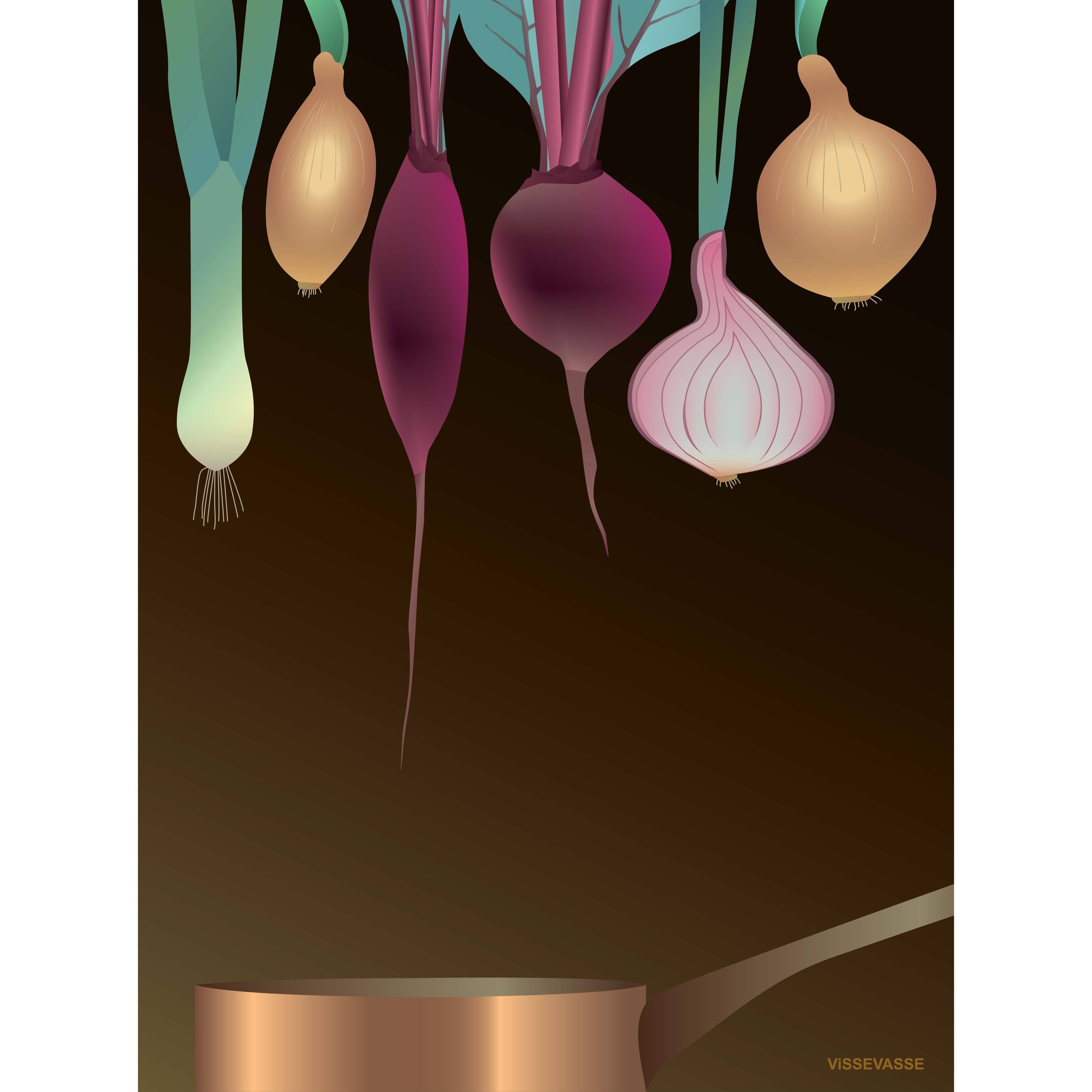 Vissevasse -Gemüseplakat, 15 x21 cm