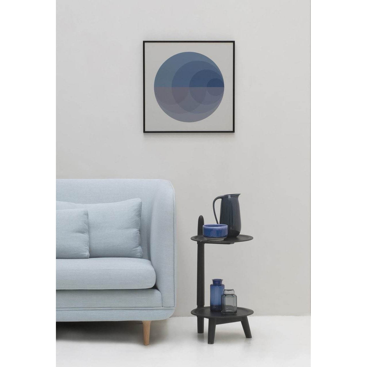Vissevasse -Gradienten -Poster 40 x40 cm, blau