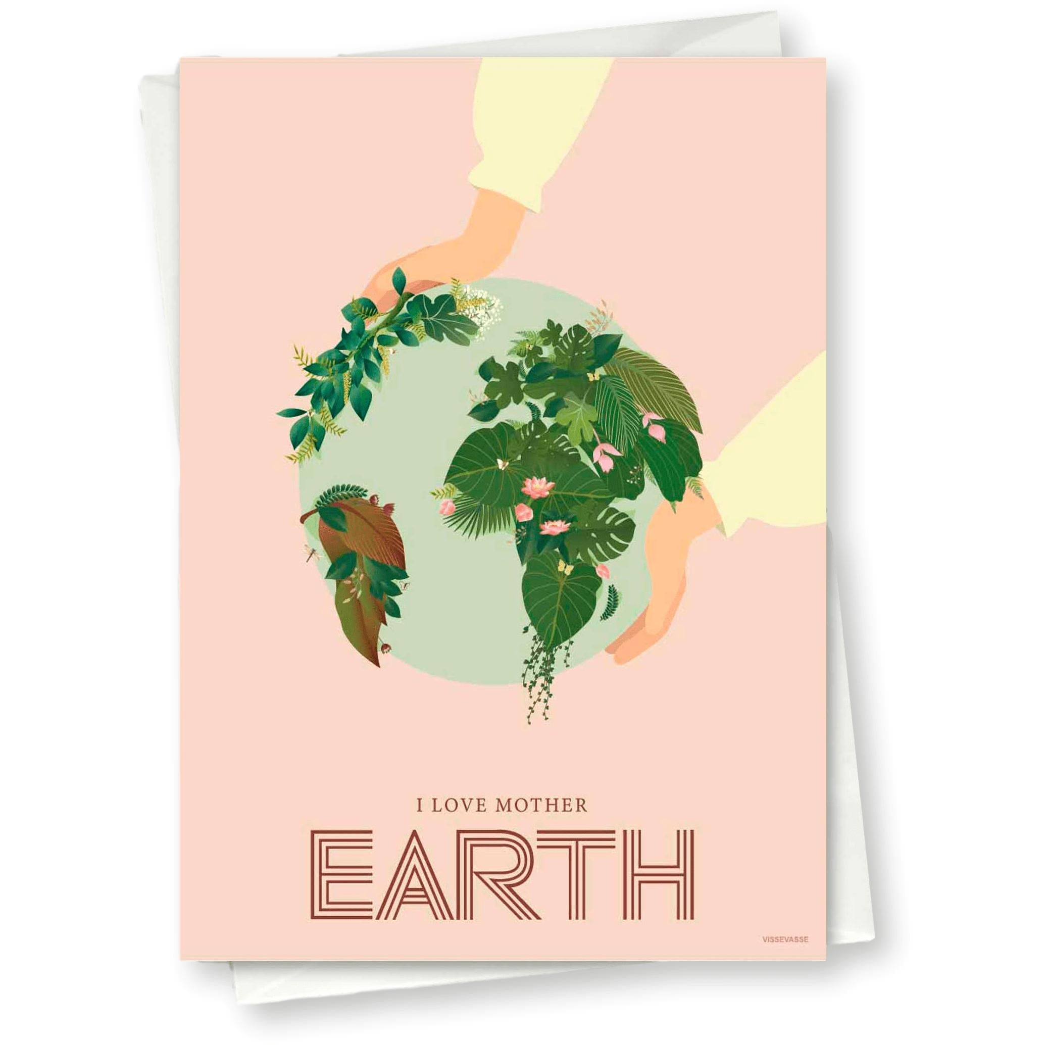 Vissevasse I Love Mother Earth Greeting Card, 10x15 cm