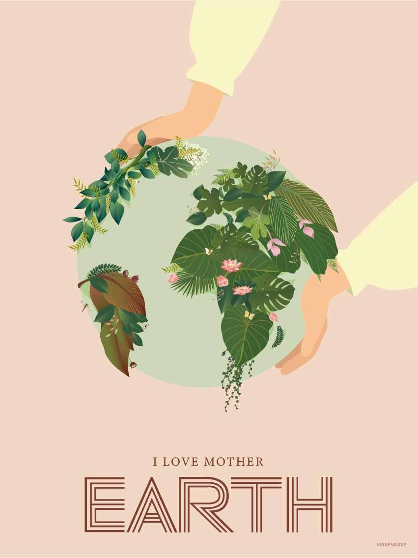Vissevasse Jag älskar Mother Earth Poster