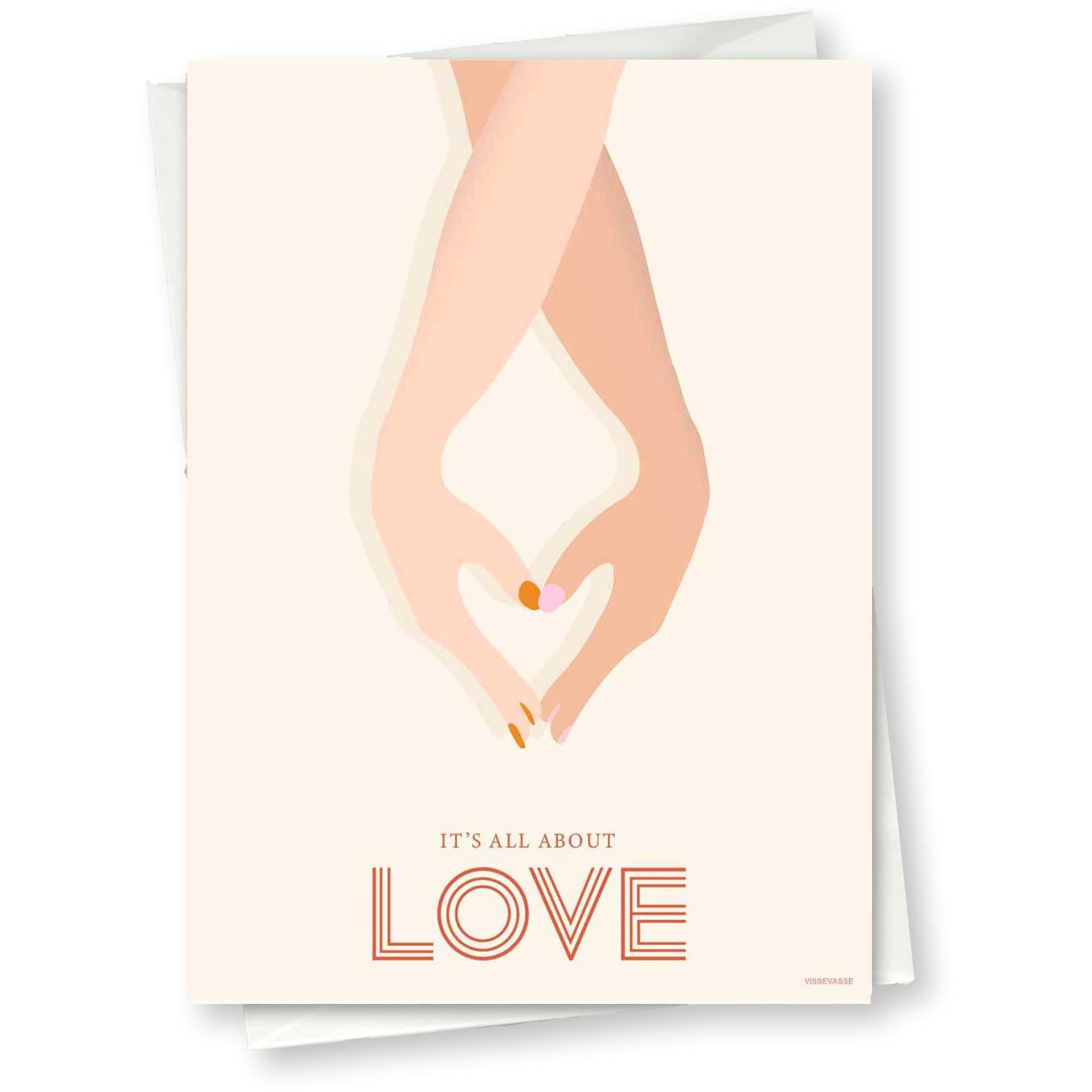 Vissevasse todo se trata de la tarjeta de felicitación de amor, 10x15 cm