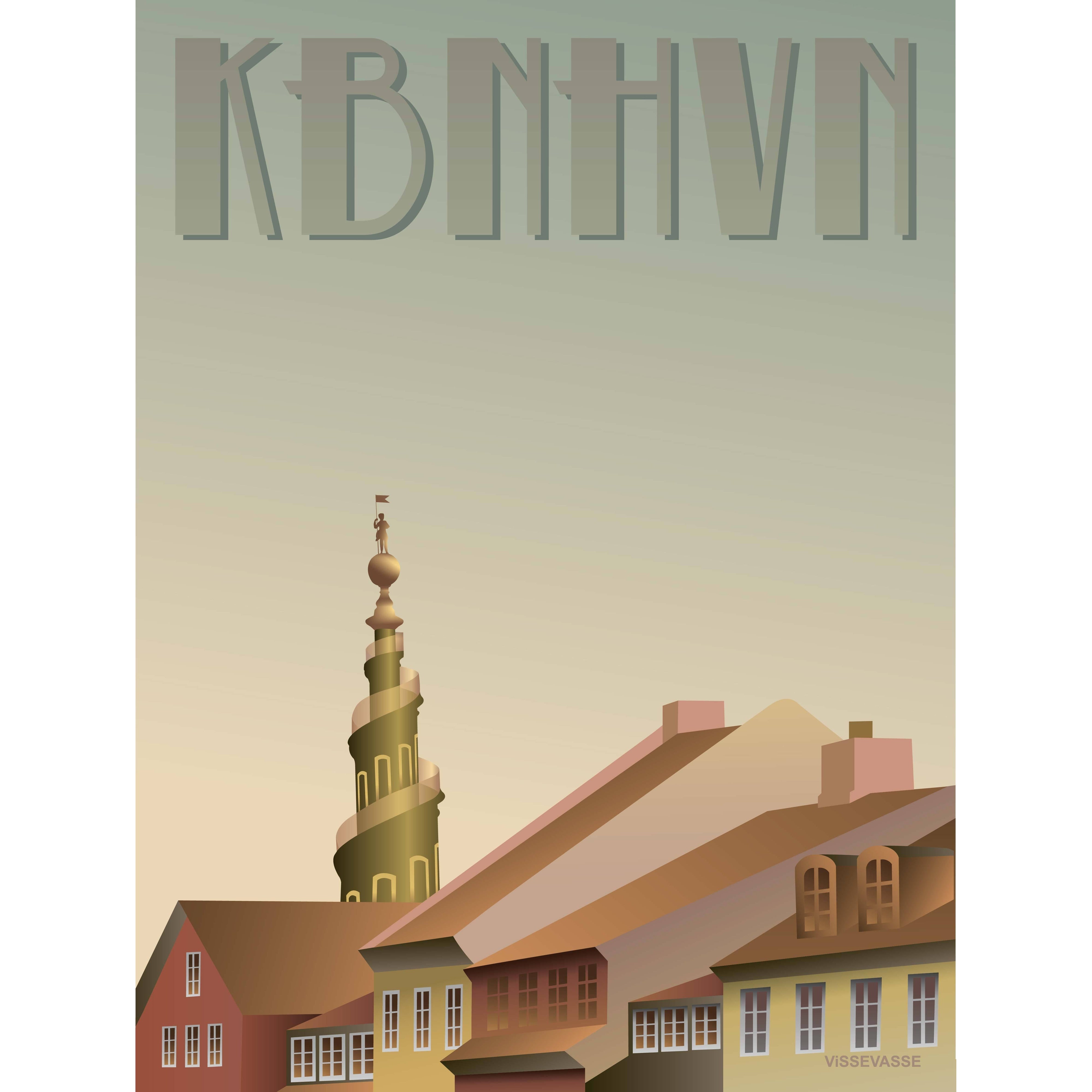 Vissevasse Kopenhagen Christianshafen Poster, 15 x21 cm