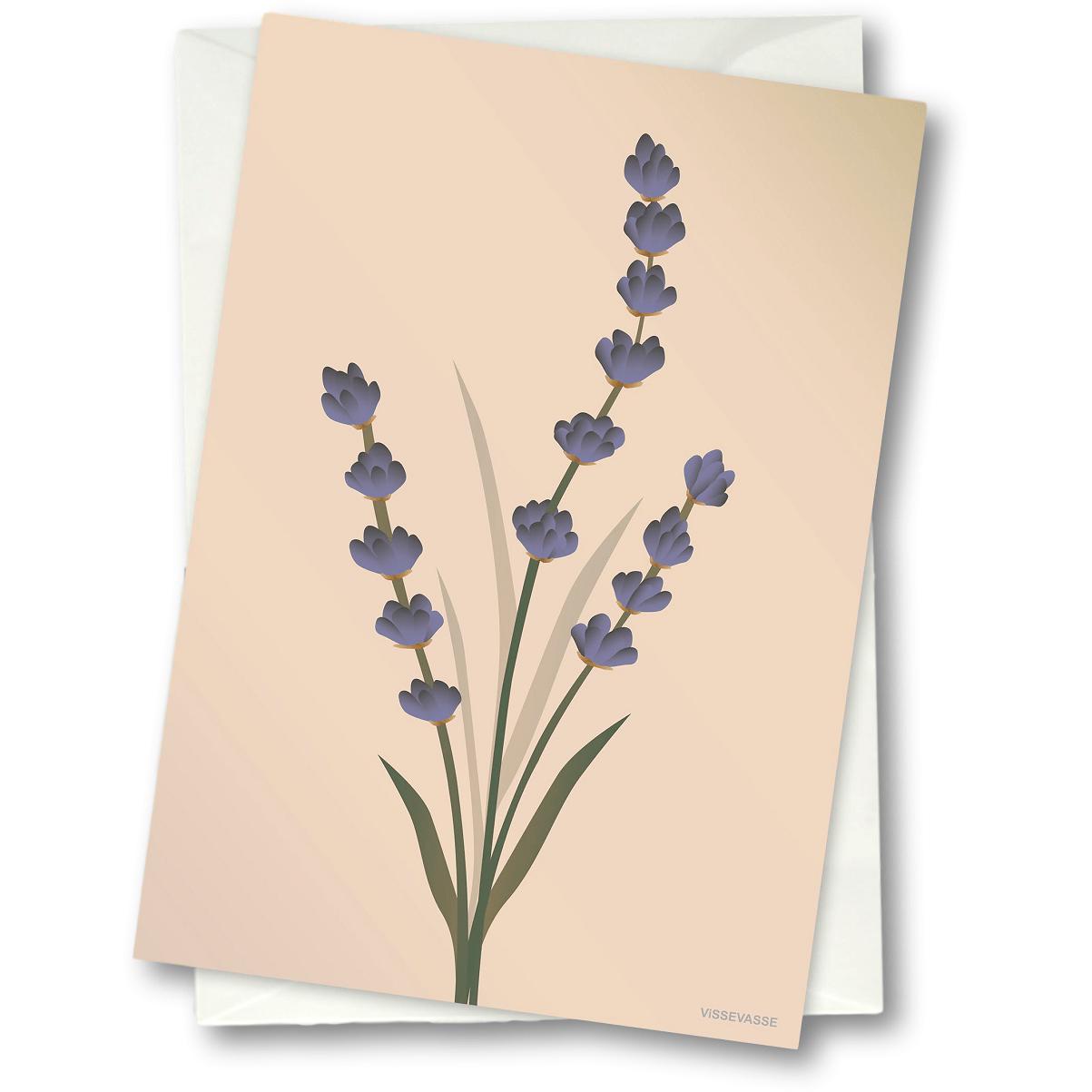 Carte de voeux Vissevasse Lavender 15 x21 cm, nue