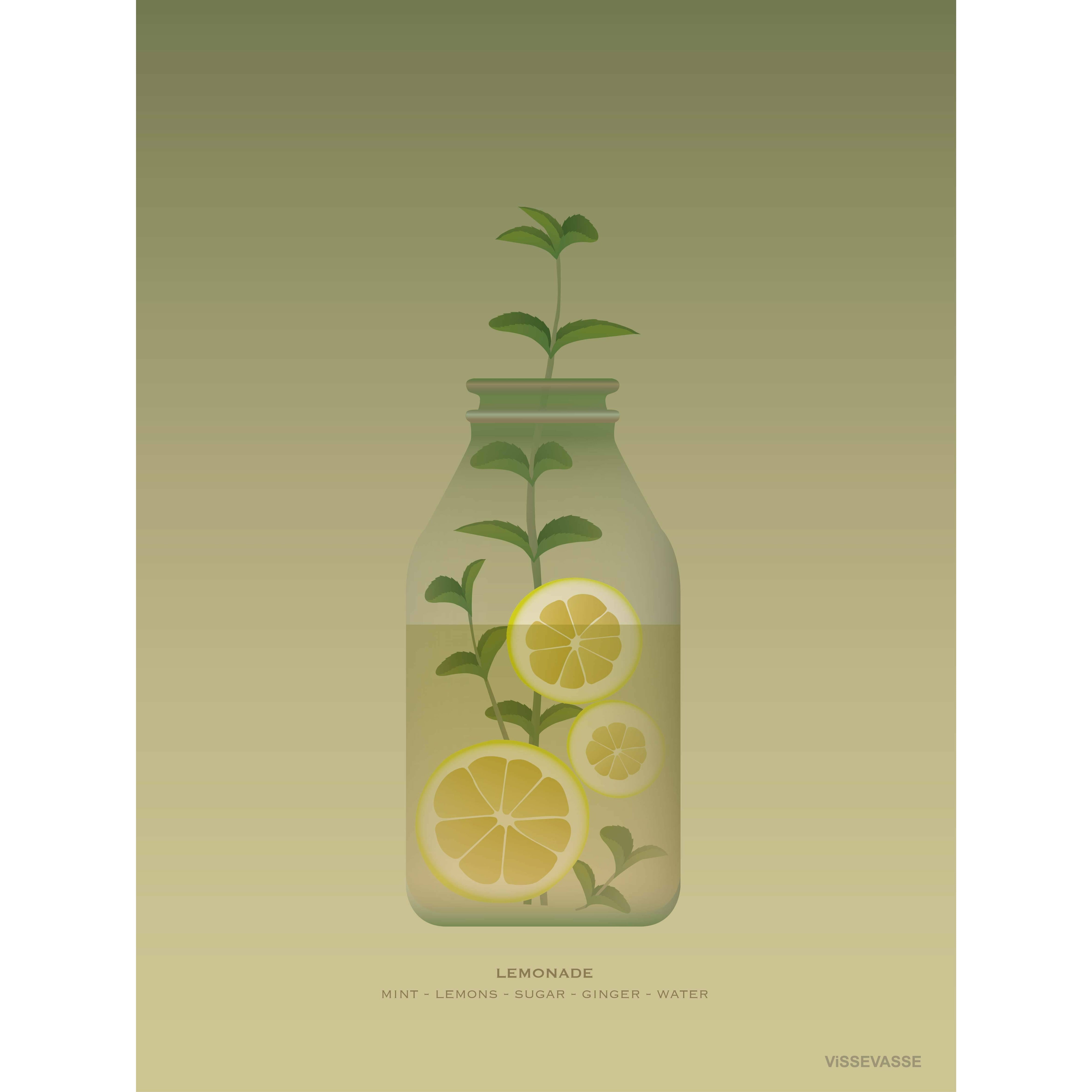 Vissevasse Lemonade -affisch, 50 x70 cm