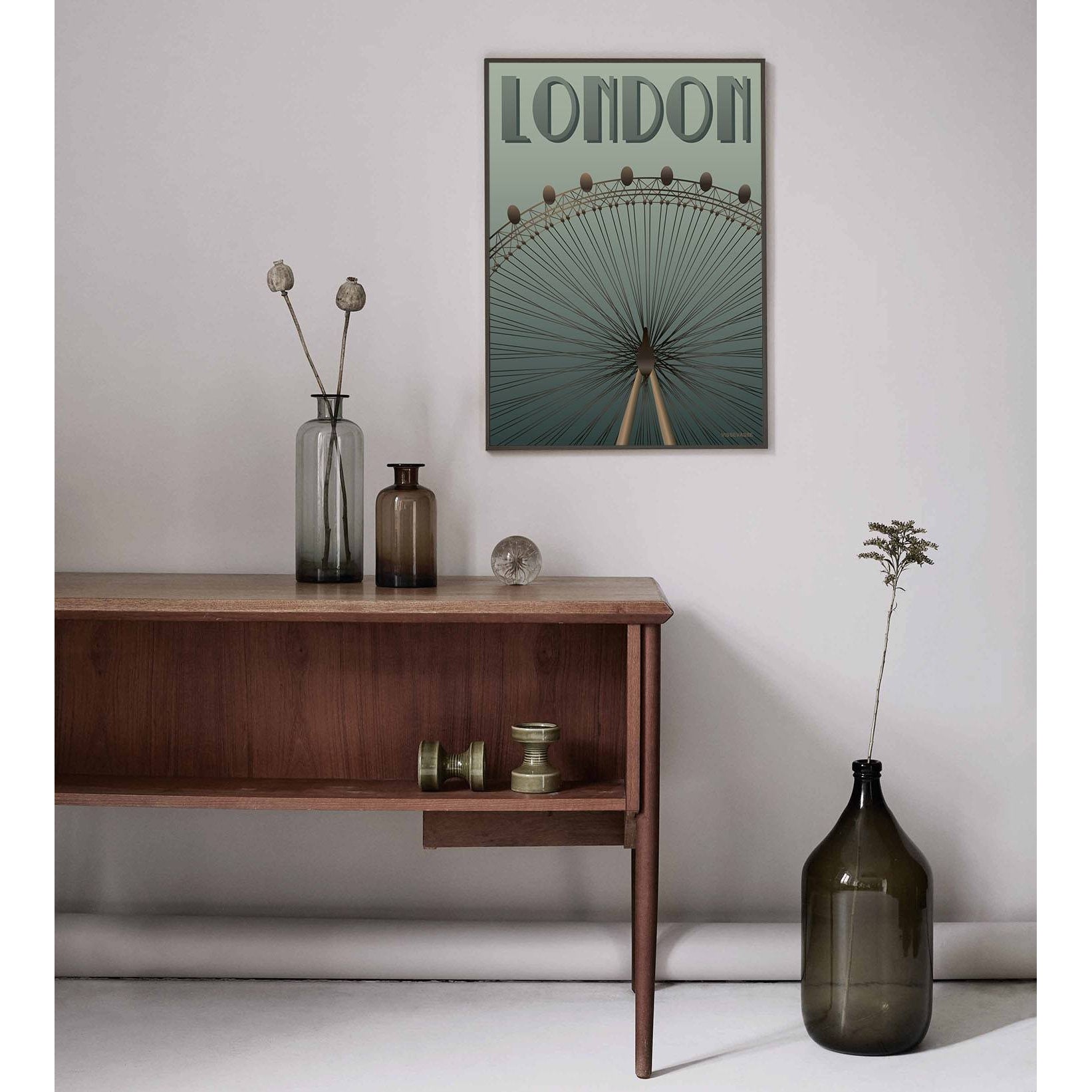 Affiche Vissevasse London Eye, 15 x 21 cm