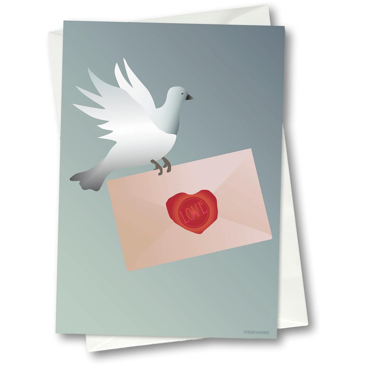 Vissevasse Love Letter Card, 15 x21 cm