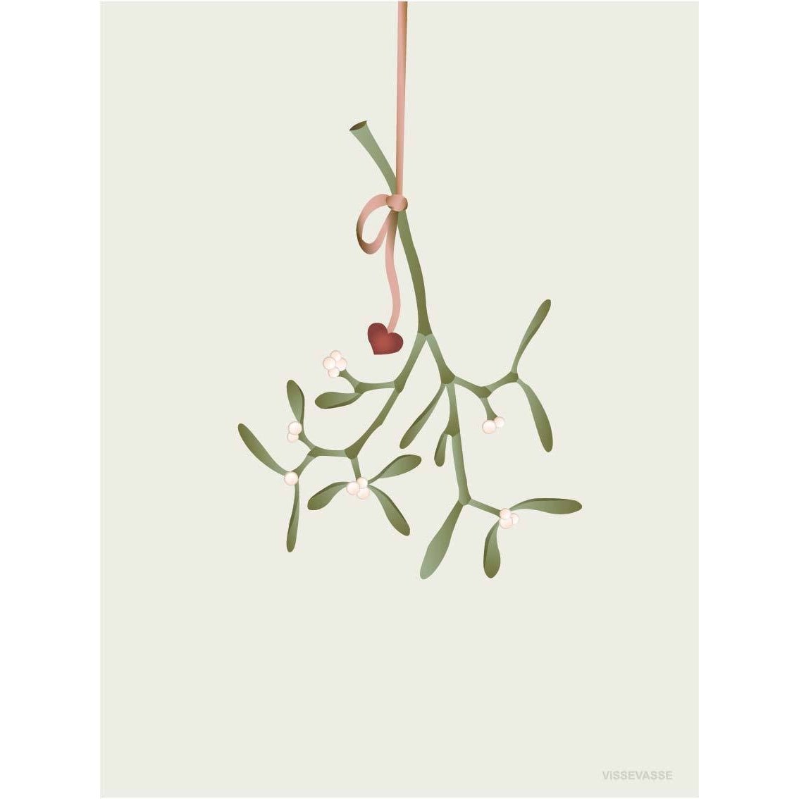 Vissevasse Mistletoe Greeting Card, 10,5x15cm