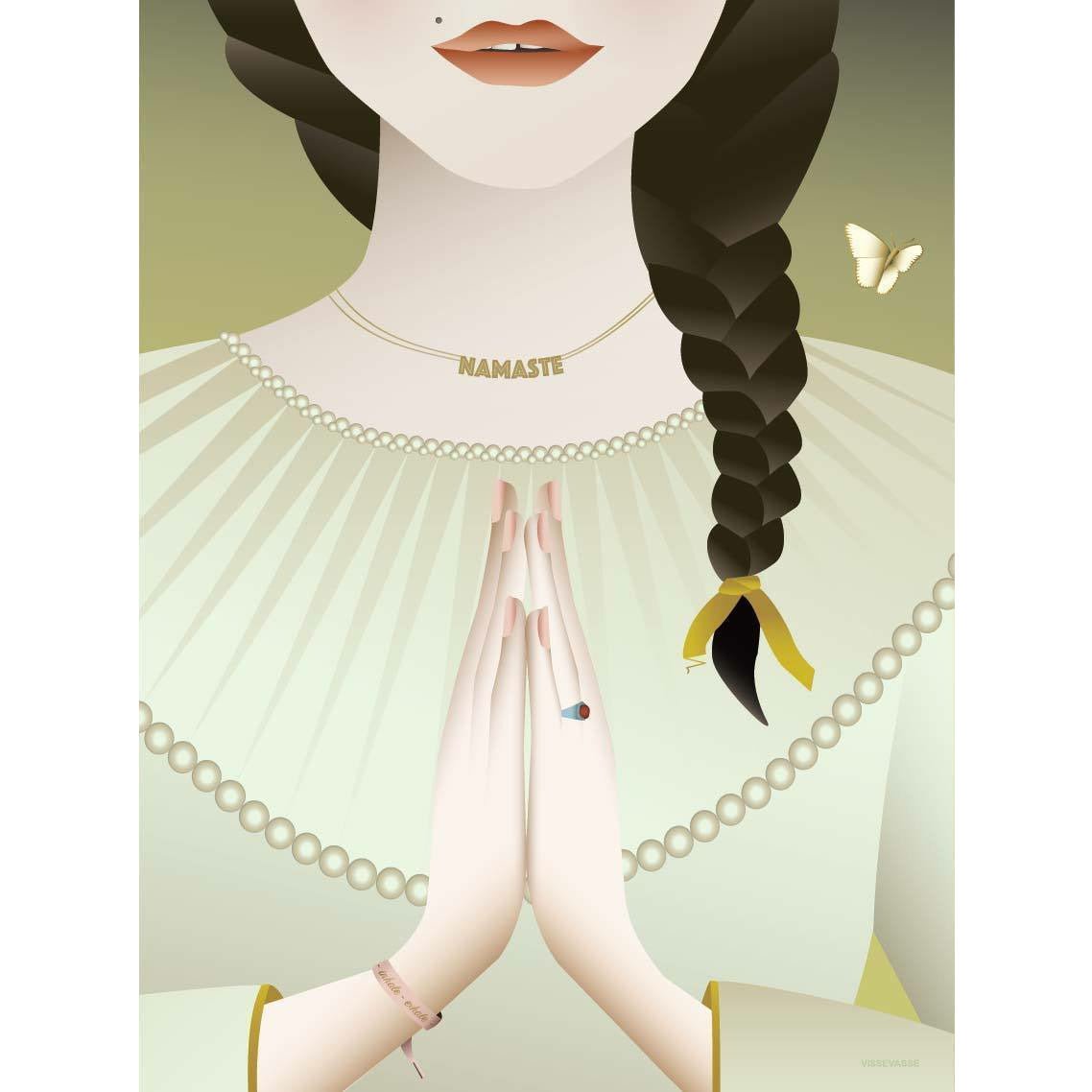 Vissevasse Namaste Poster, 50 x70 cm