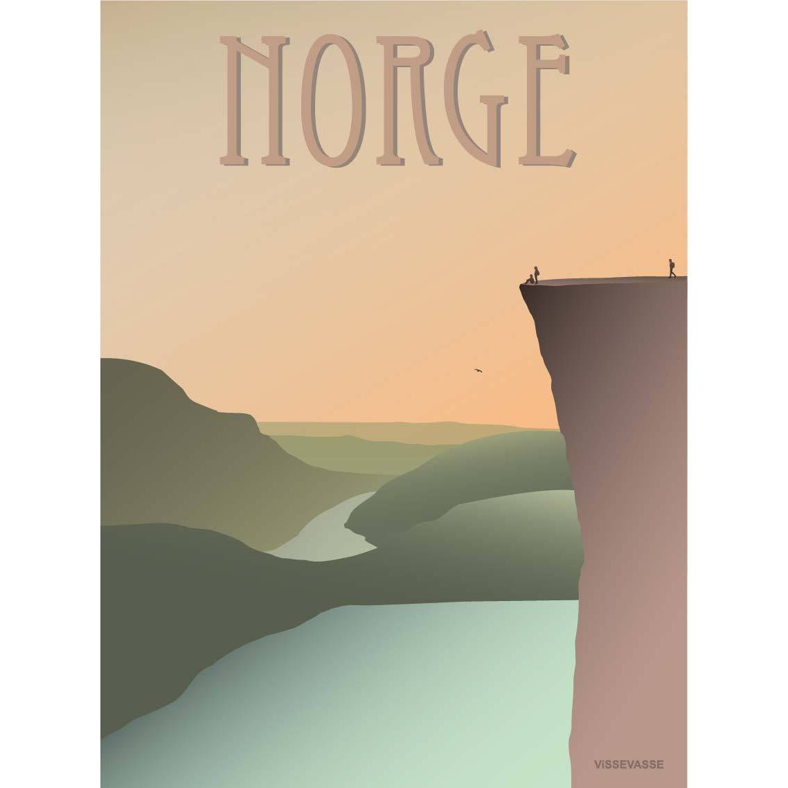 Vissevasse Norvège Pulpit Rock Affiche, 15 X21 Cm