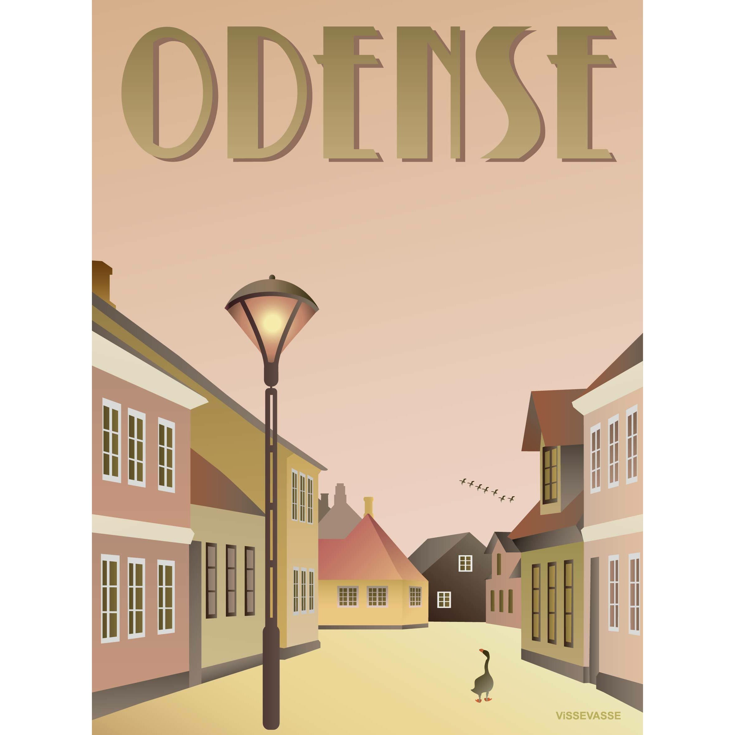 Vissevasse Odense Entlein -plakat, 30 x40 cm