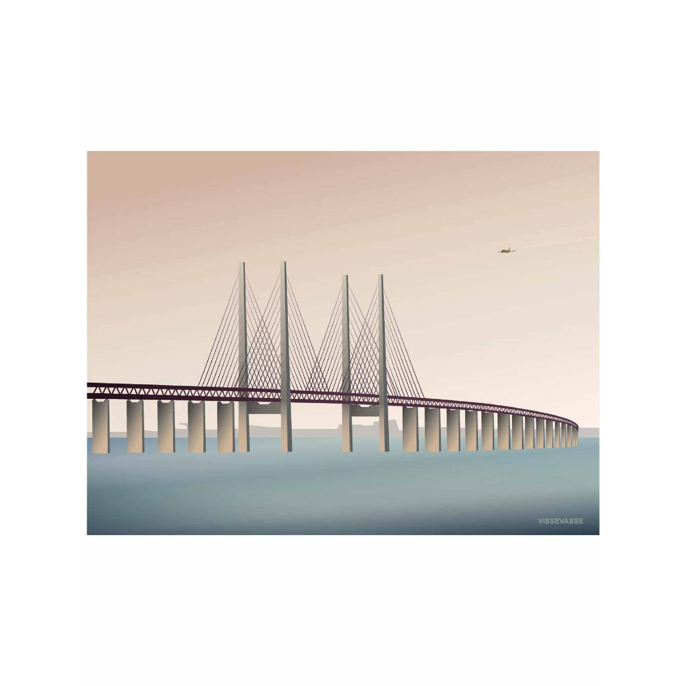Vissevasse Øresund Bridge -plakat, 30 x40 cm