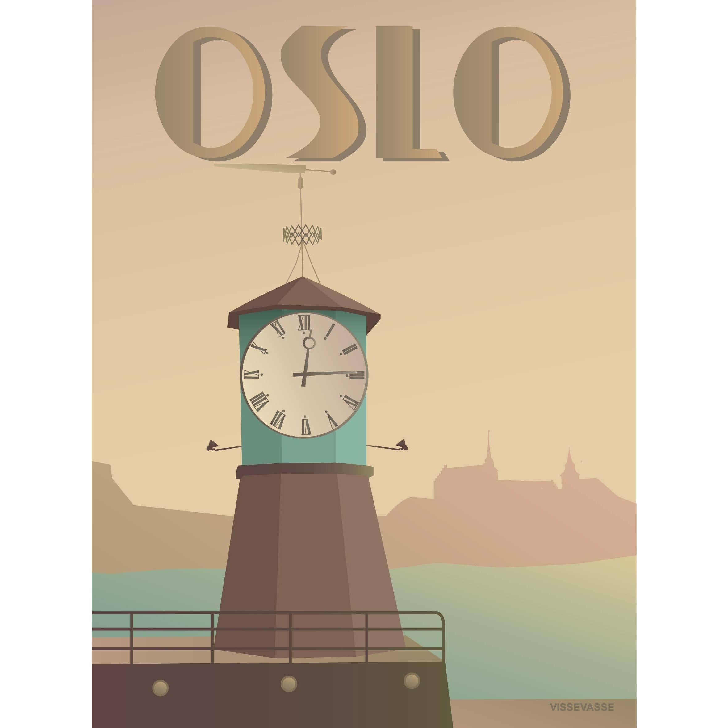 Vissevasse Oslo Aker Bridge Poster, 30 X40 Cm