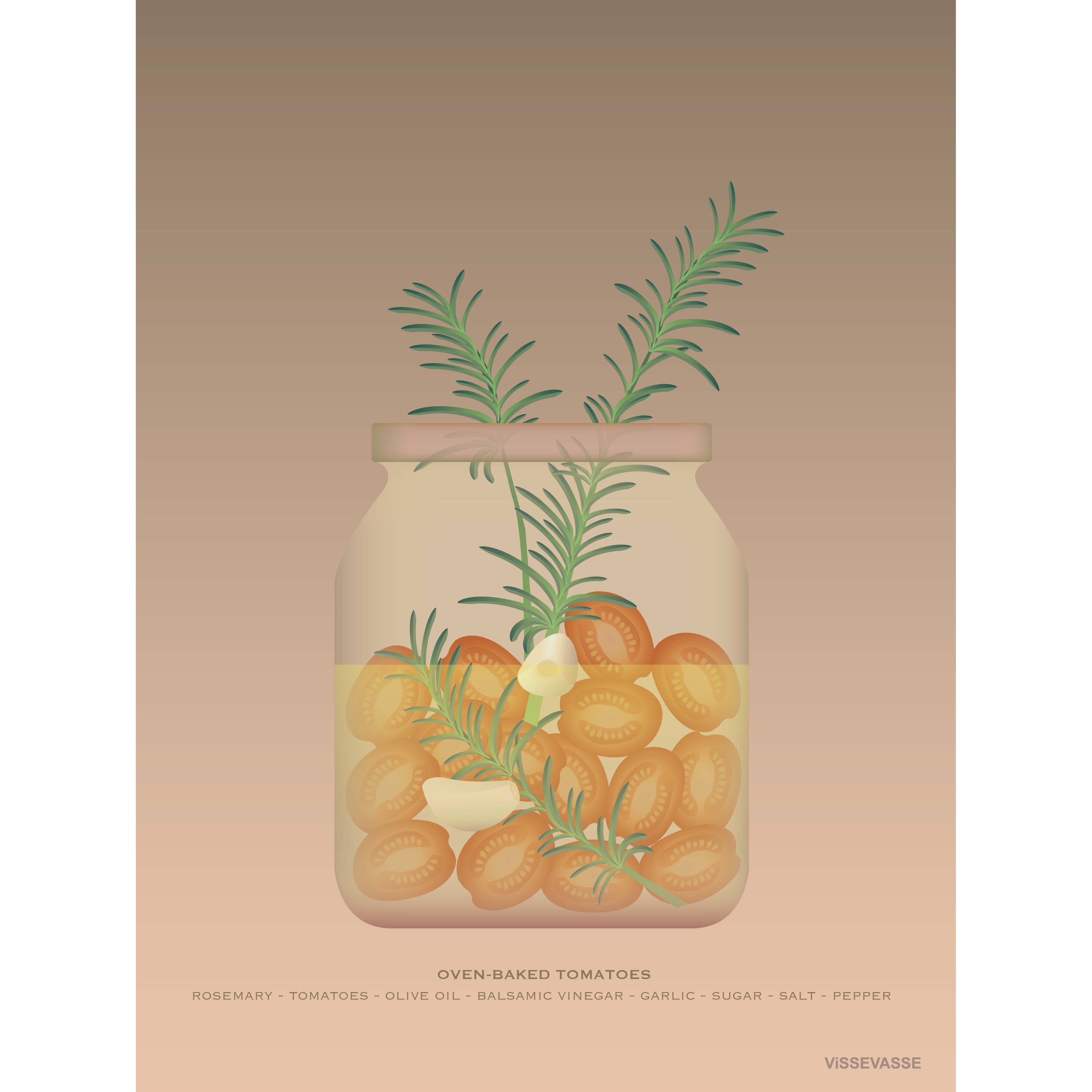 Vissevasse Ovn Baked Tomatoes Poster, 15 x21 cm