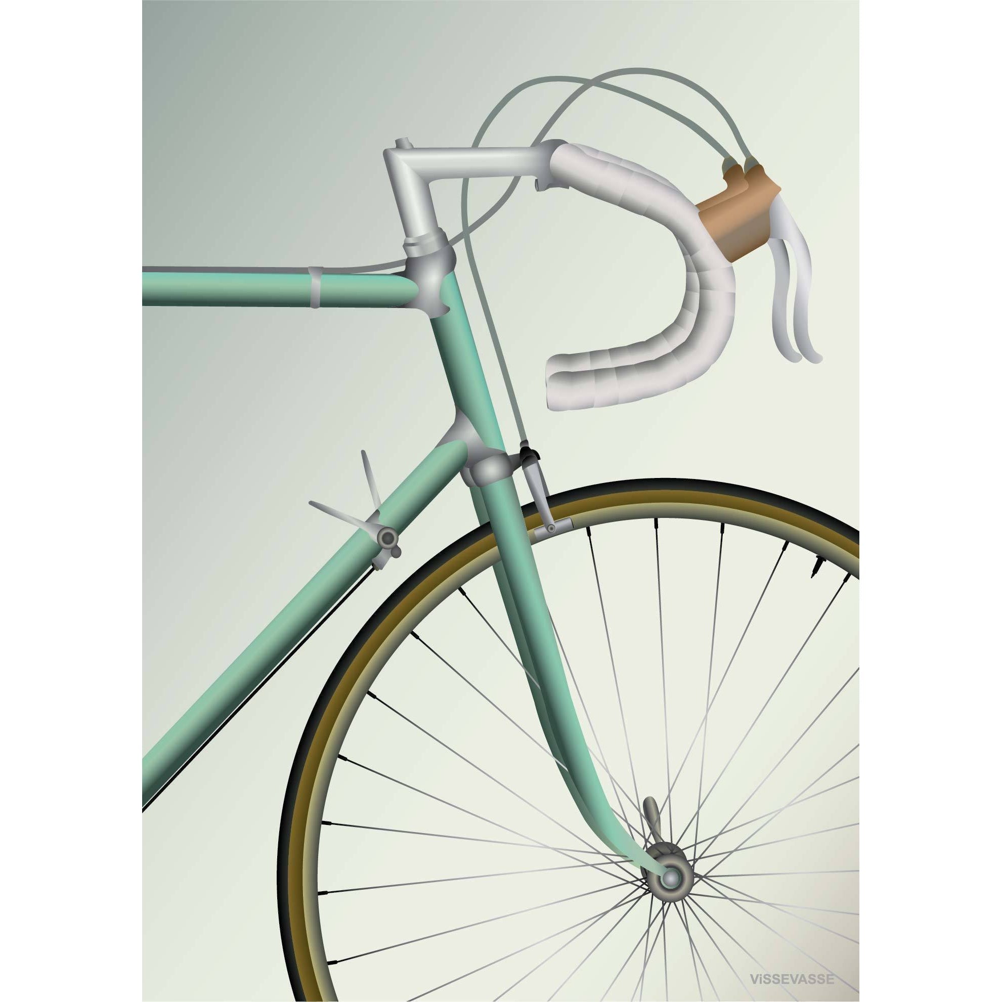 Vissevasse Road Bike Plakat, 15 x21 cm