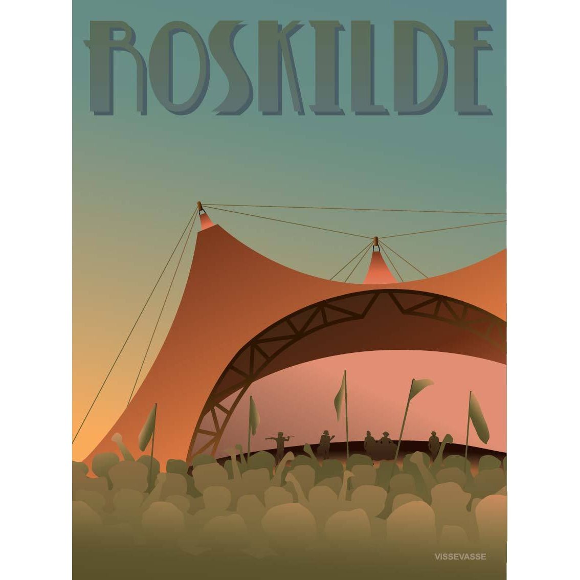 Vissevasse Roskilde Festival -Poster, 15 x21 cm