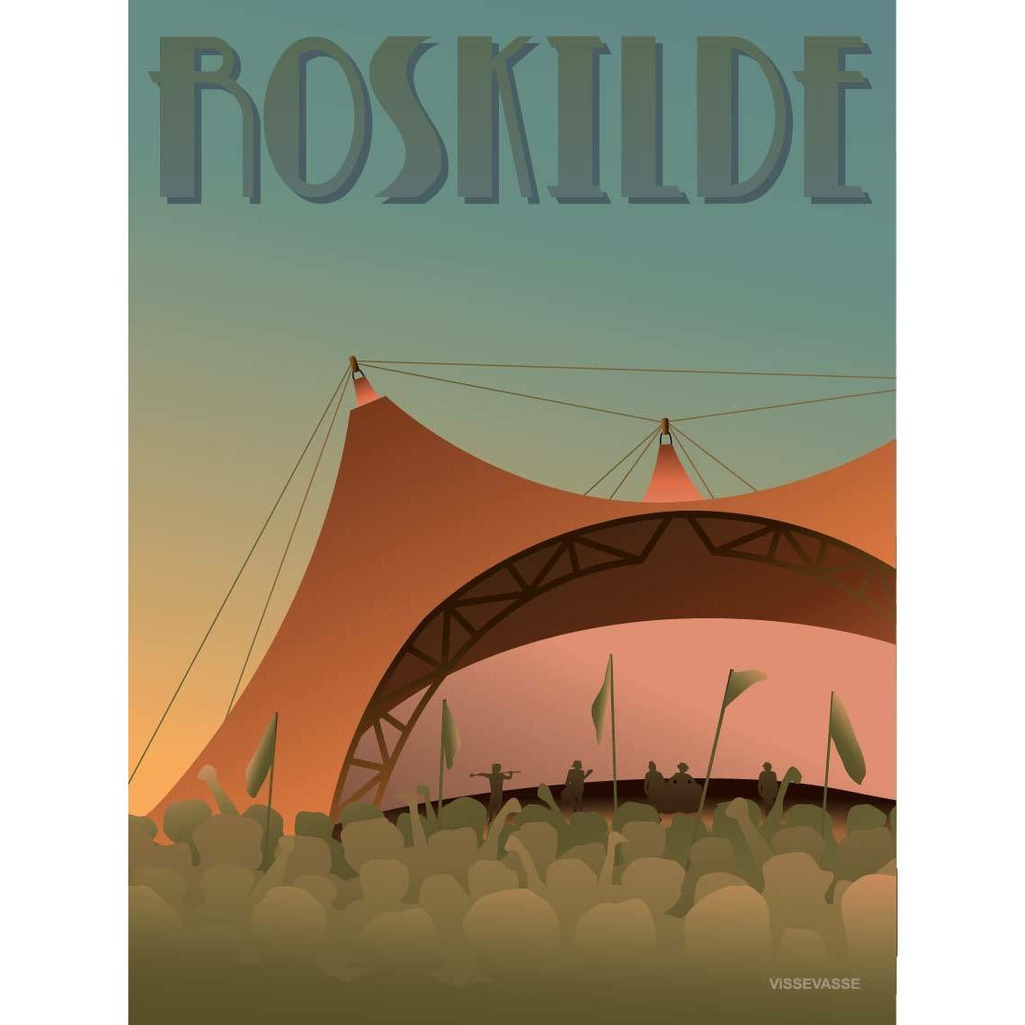 Vissevasse Roskilde Festival -Poster, 30 x 40 cm