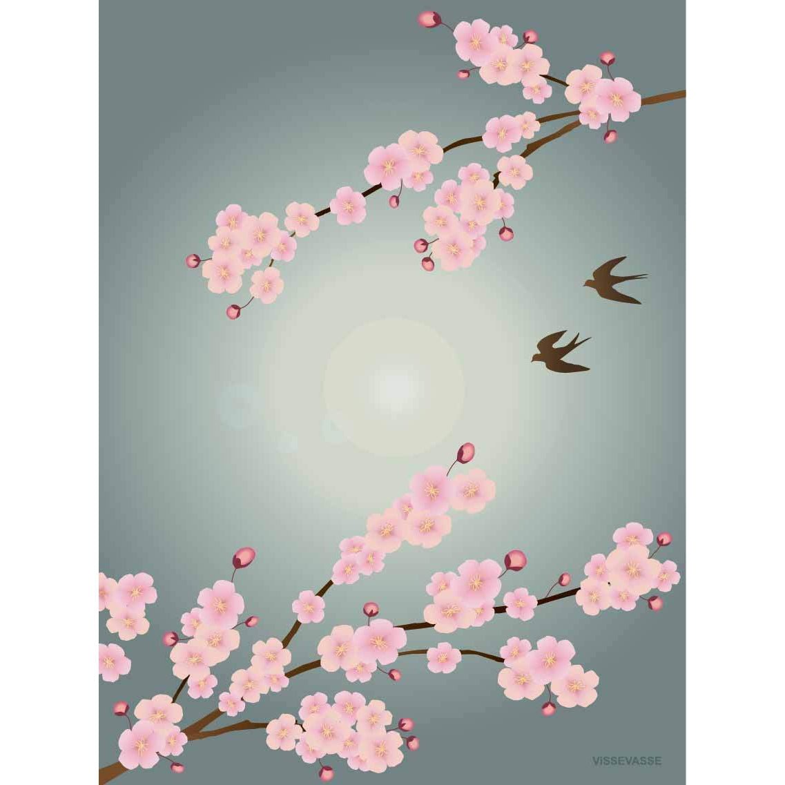 Vissevasse Sakura gratulationskort, 10,5x15 cm