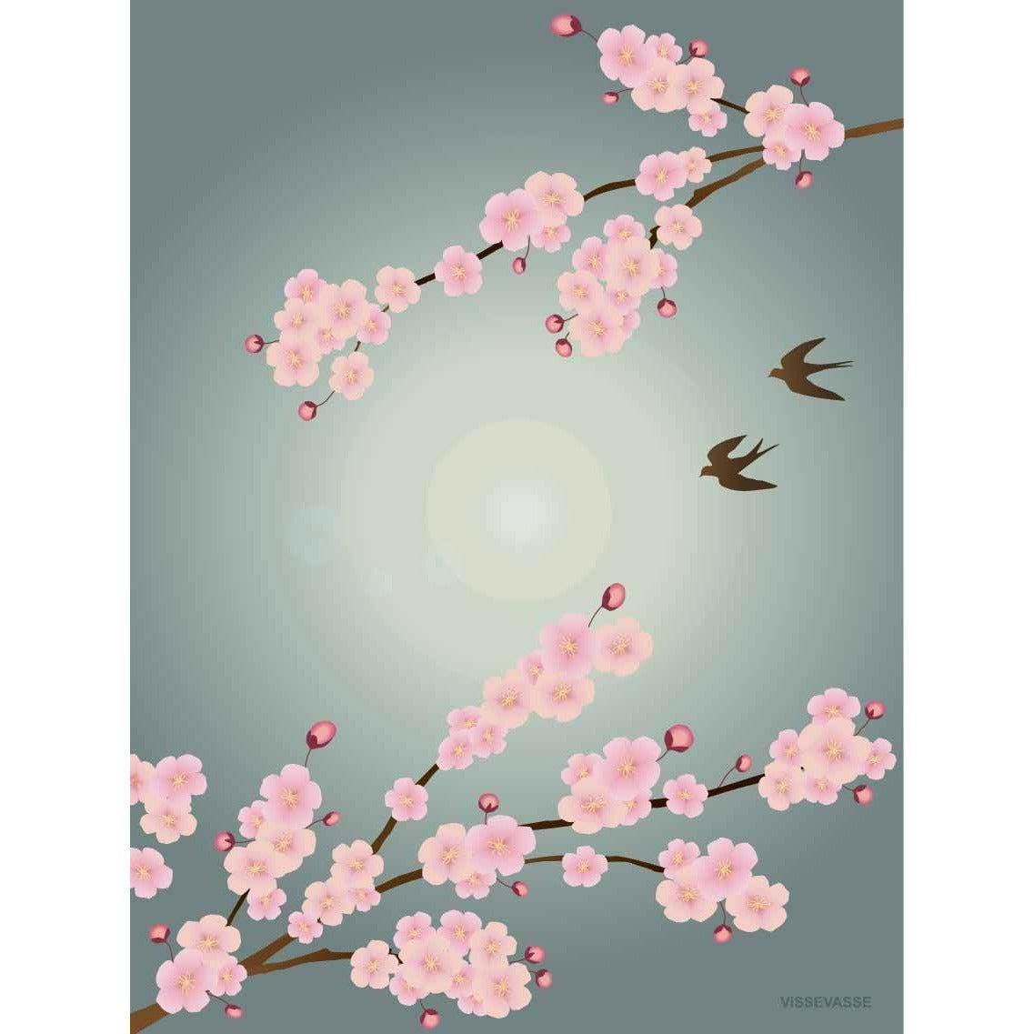Vissevasse Sakura plakat, 30 x40 cm
