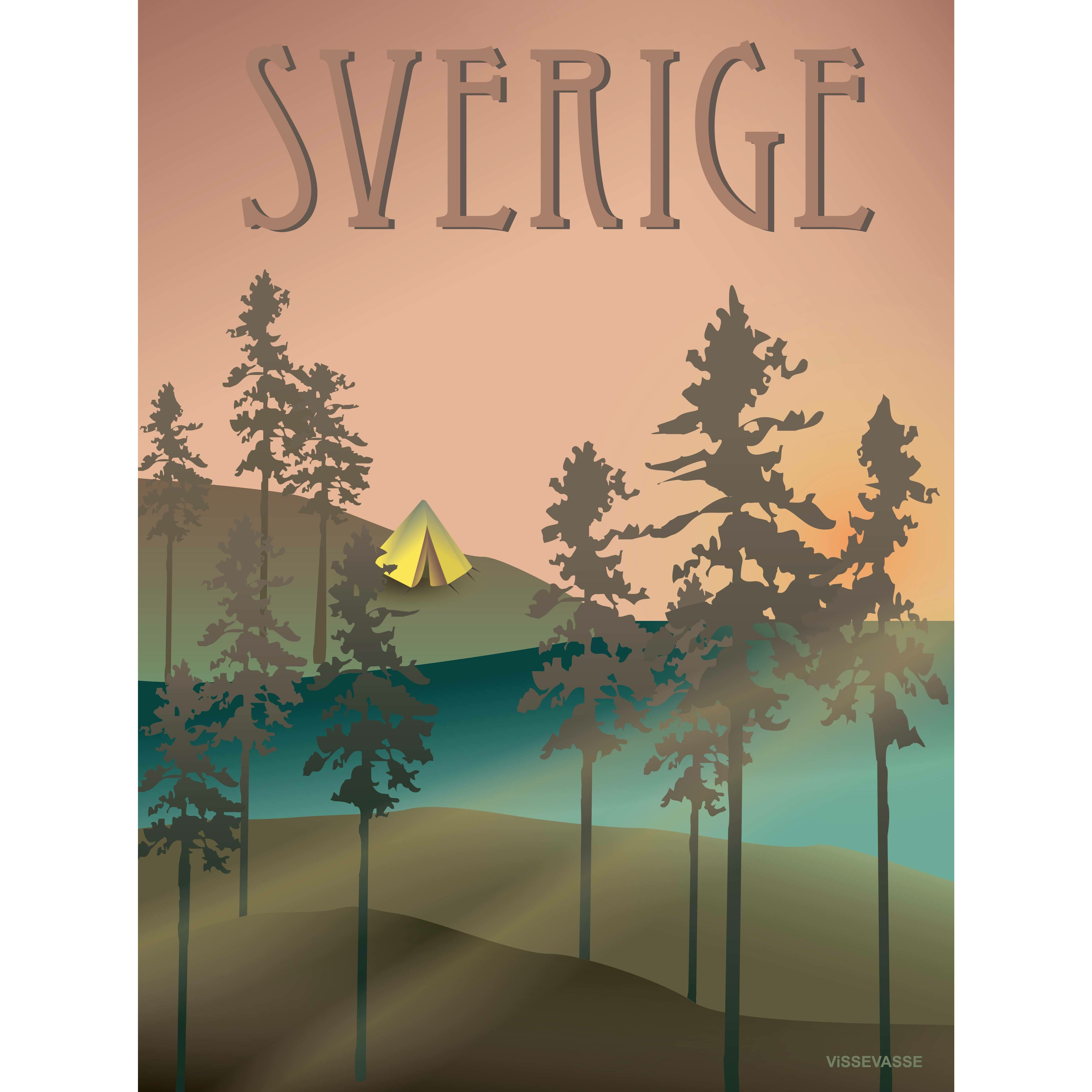Vissevasse Sweden Forests Plakat, 30 X40 Cm