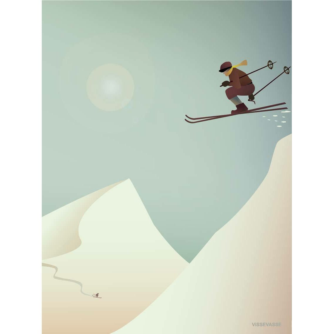 Vissevasse ski plakat, 70 x100 cm