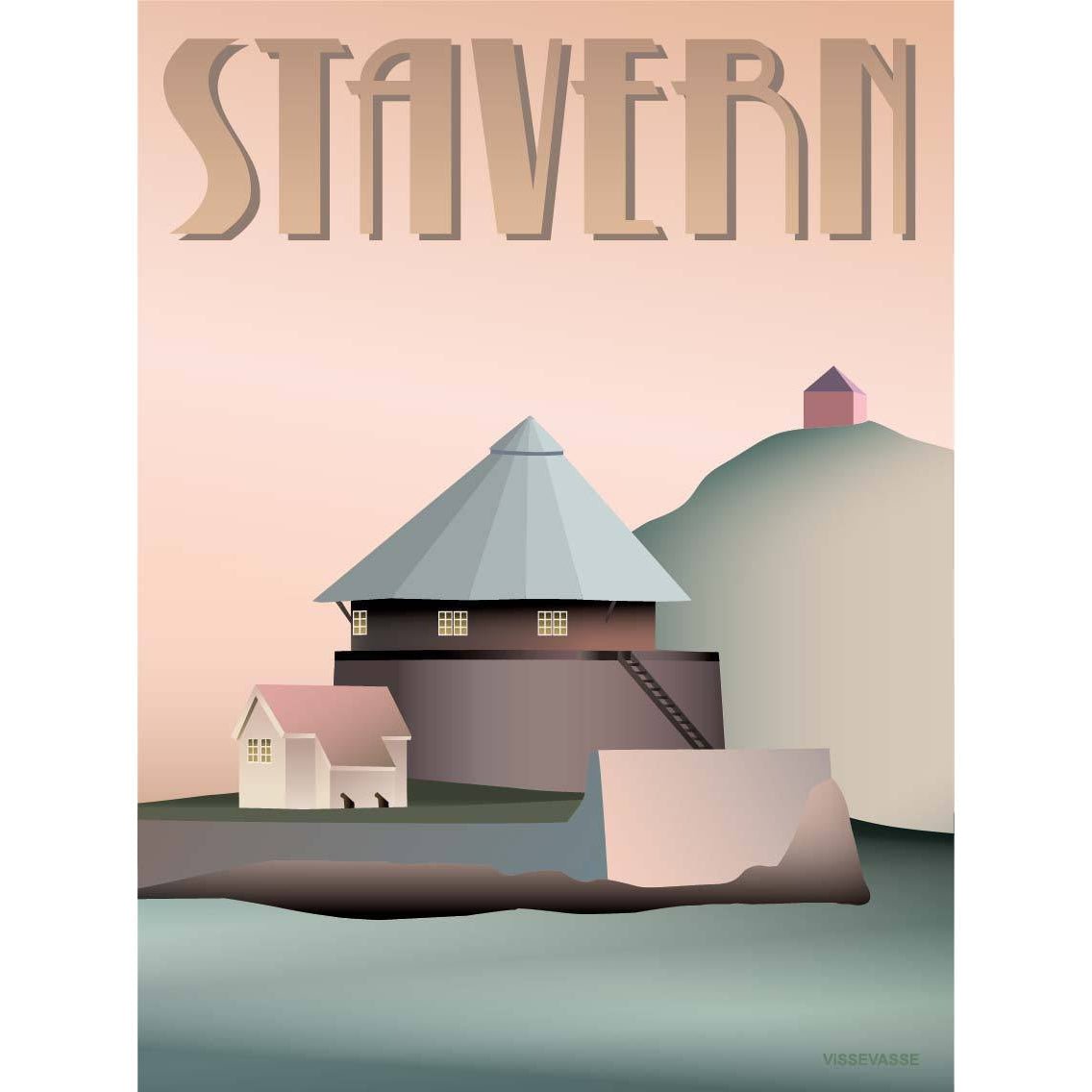 Affiche de la citadelle Vissevasse Stavern, 15 x21 cm