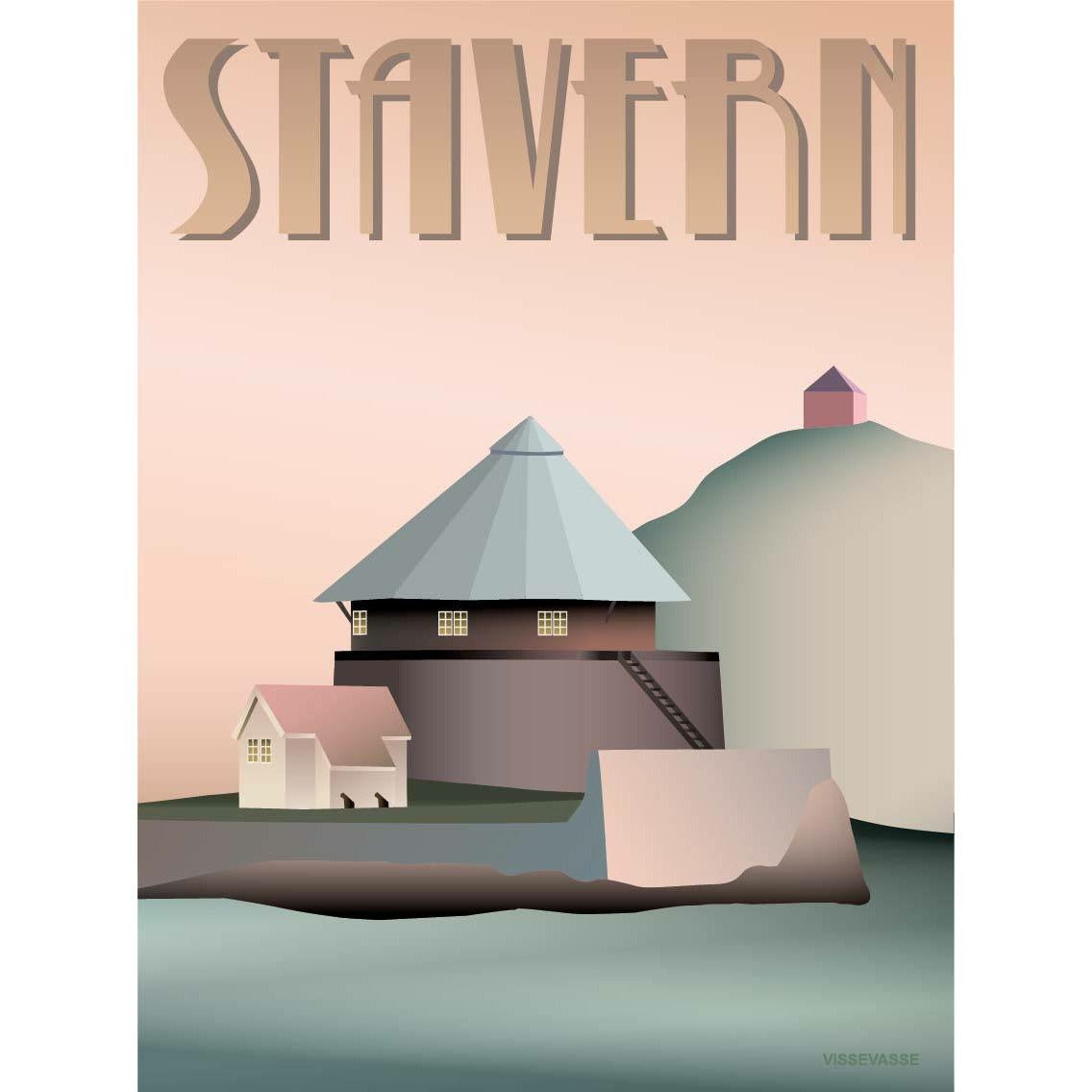 Affiche de la citadelle Vissevasse Stavern, 50 x70 cm