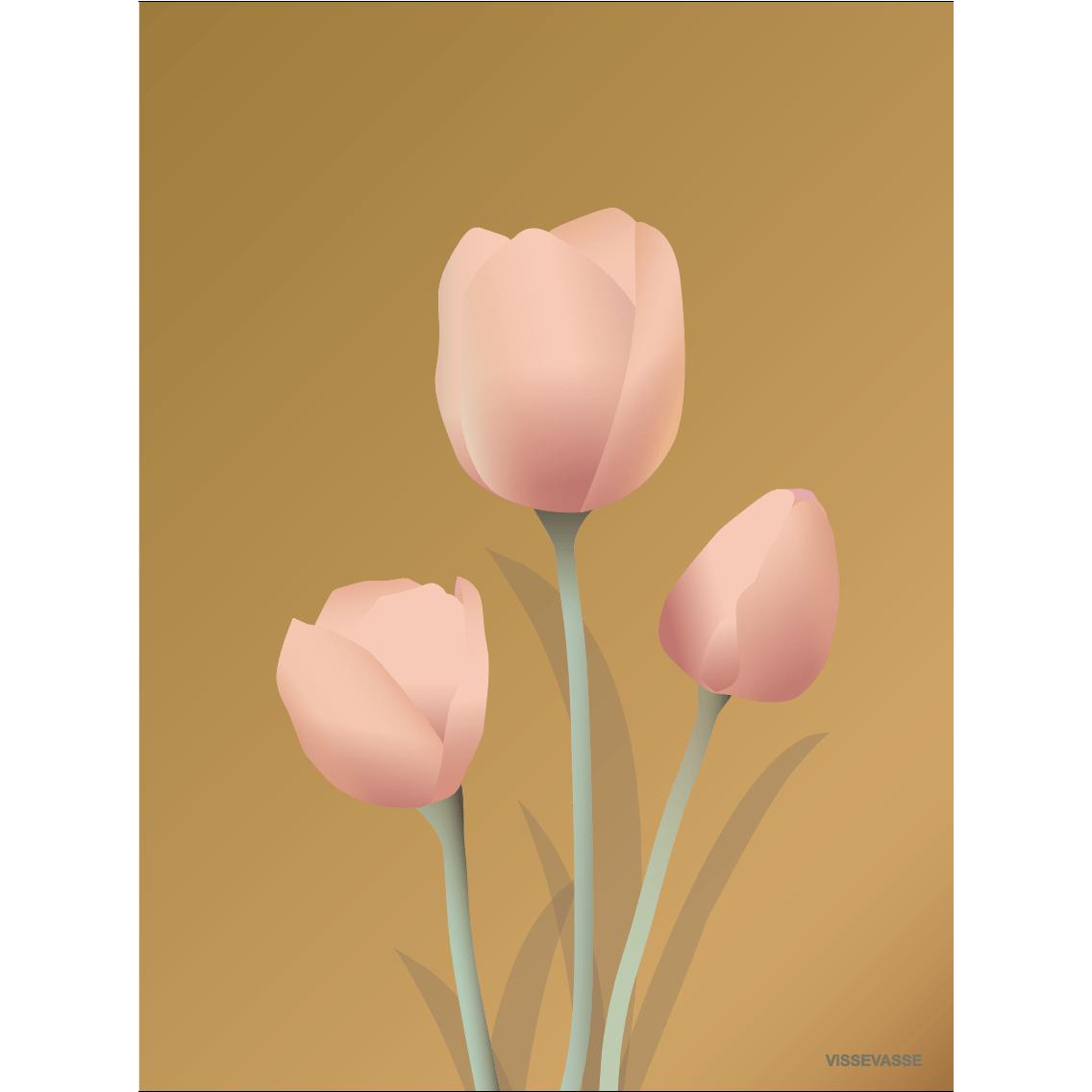 Affiche Vissevasse Tulip 15 x21 cm, ambre