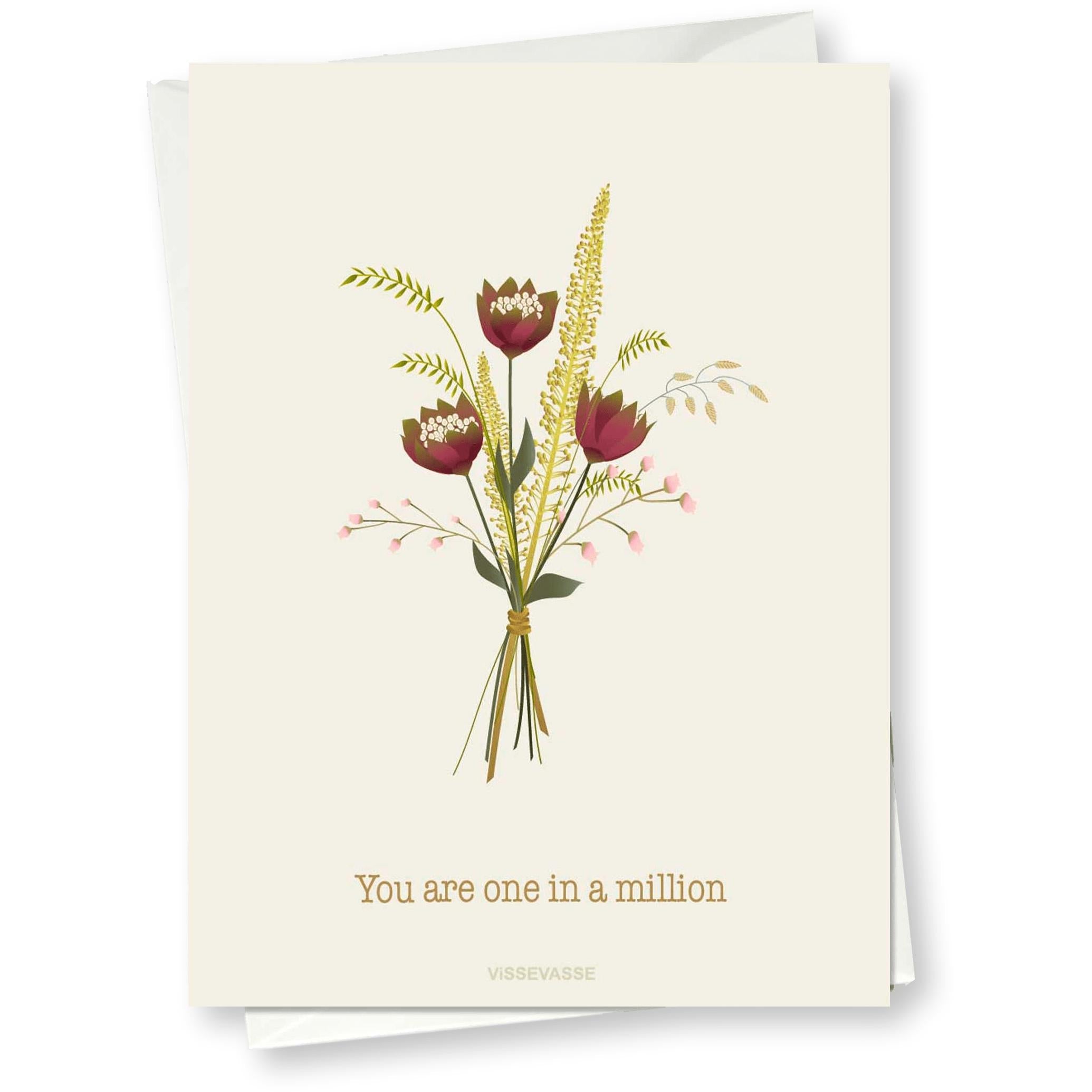 Vissevasse du är en i en miljon gratulationskort, 10x15 cm
