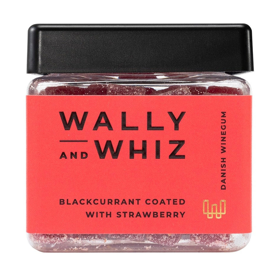 Wally und Whiz Wine Gum Cube, schwarzer Johannisbeere mit Erdbeer, 140g