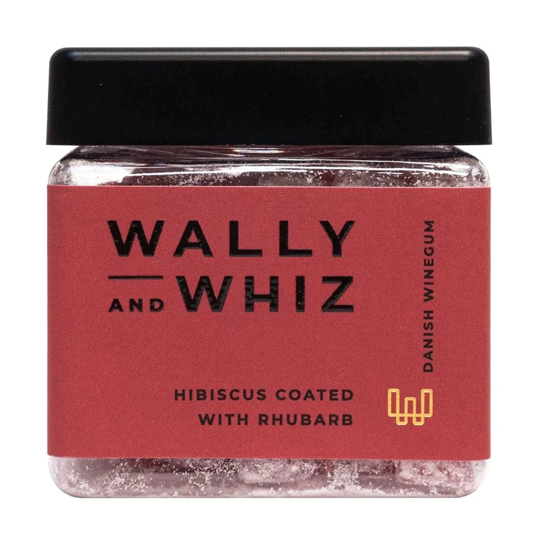 Wally et Whiz Wine Gum Cube, Hibiscus avec rhubarbe, 140g