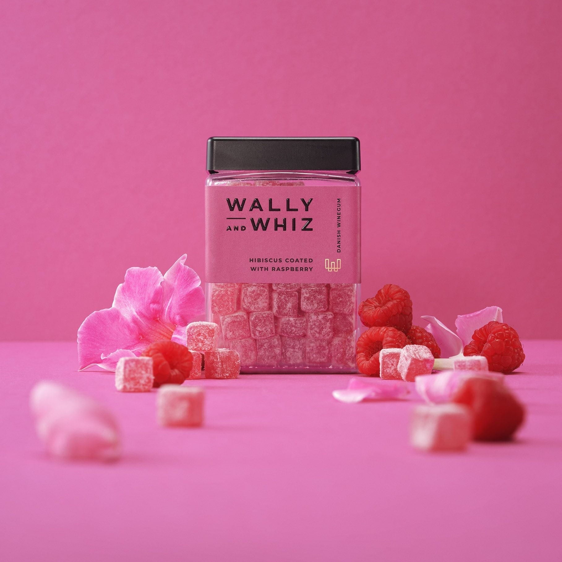 Wally og Whiz Wine Gum Cube, Hibiscus med hindbær, 240 g