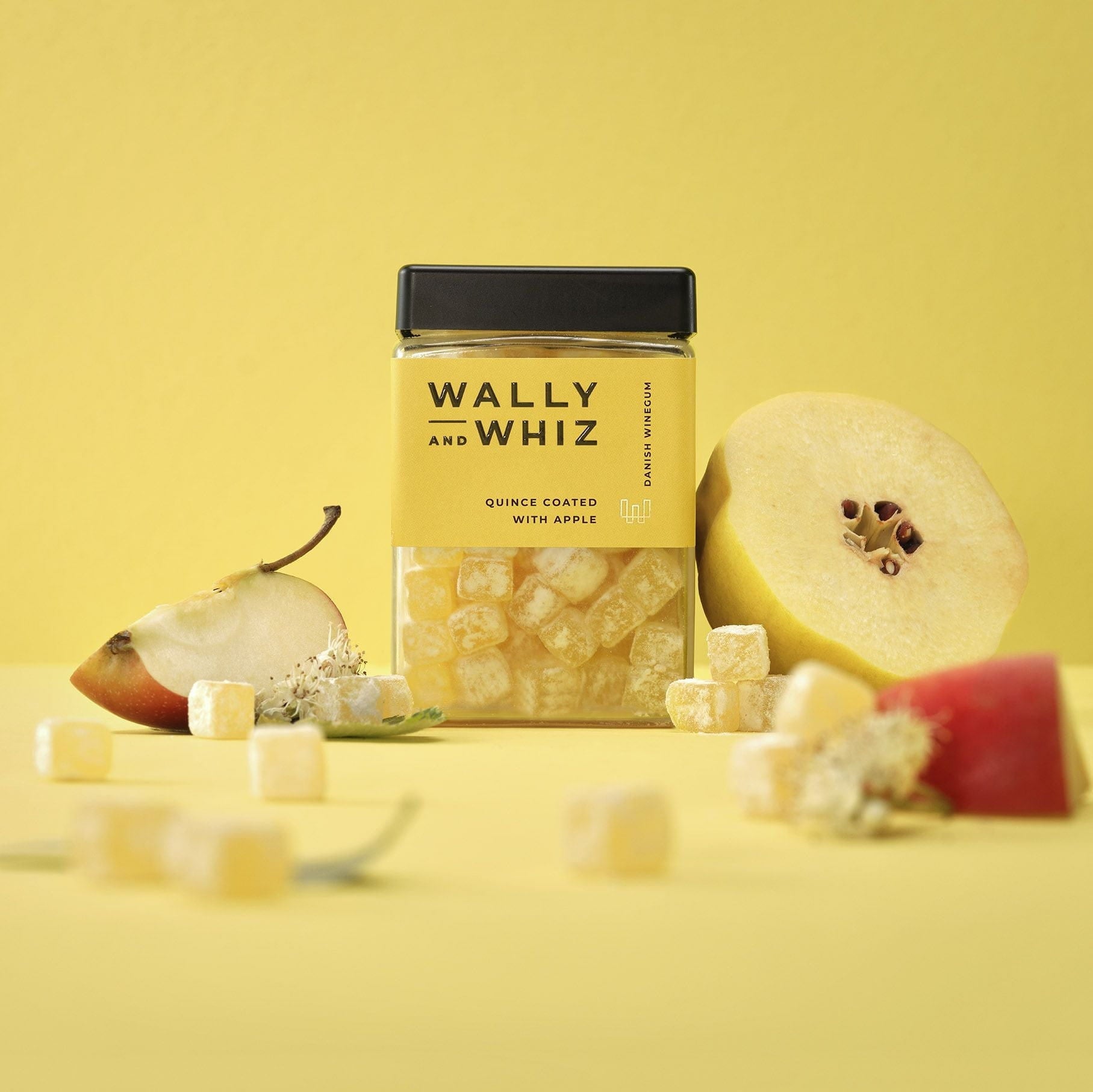 Wally et Whiz Wine Gum Cube, coing avec pomme, 240g