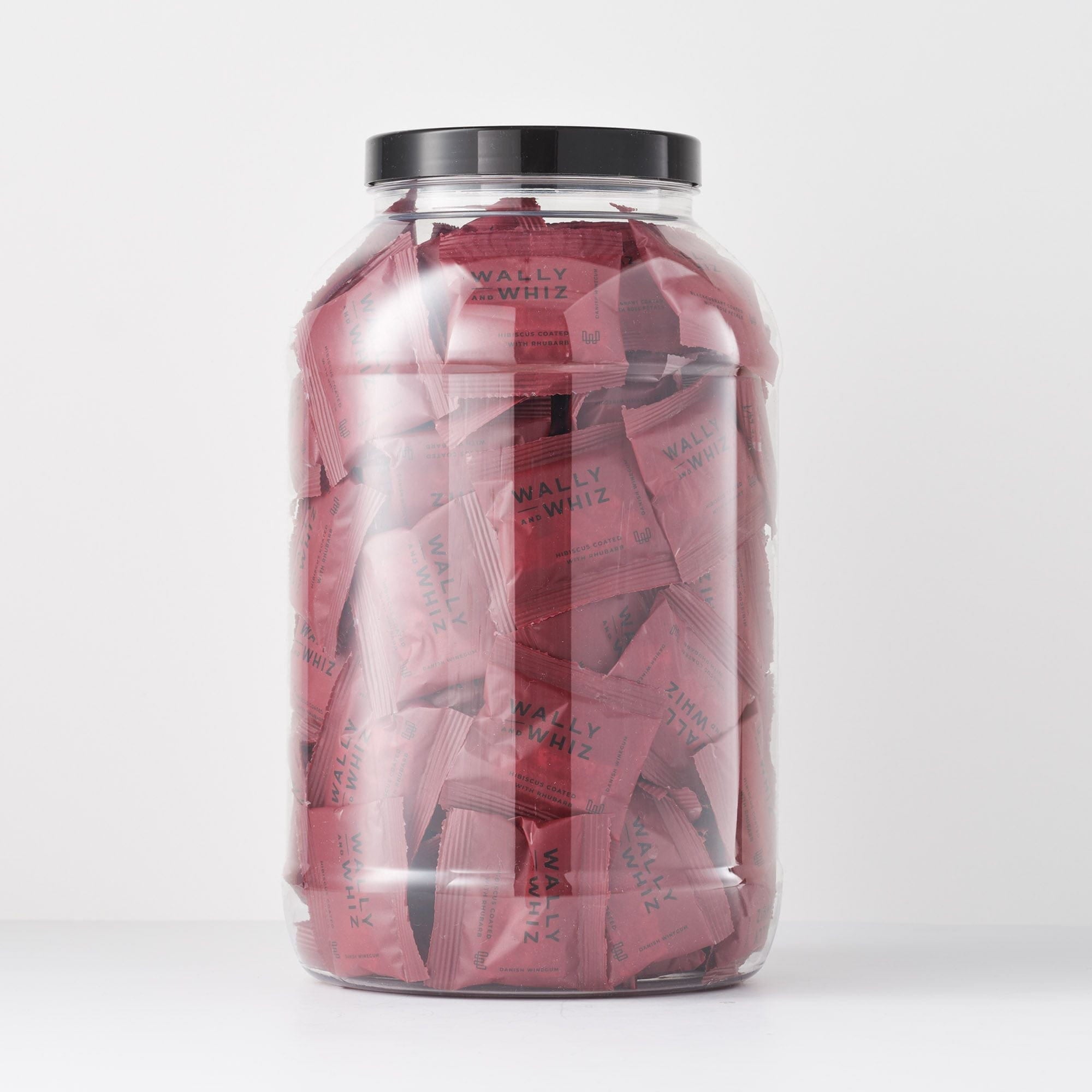 Pot Wally et Whiz Wine Gum avec 125 flowpacks, hibiscus avec rhubarbe