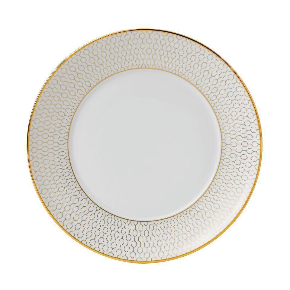 Wedgwood Arris Plate 17 cm, branco/ouro
