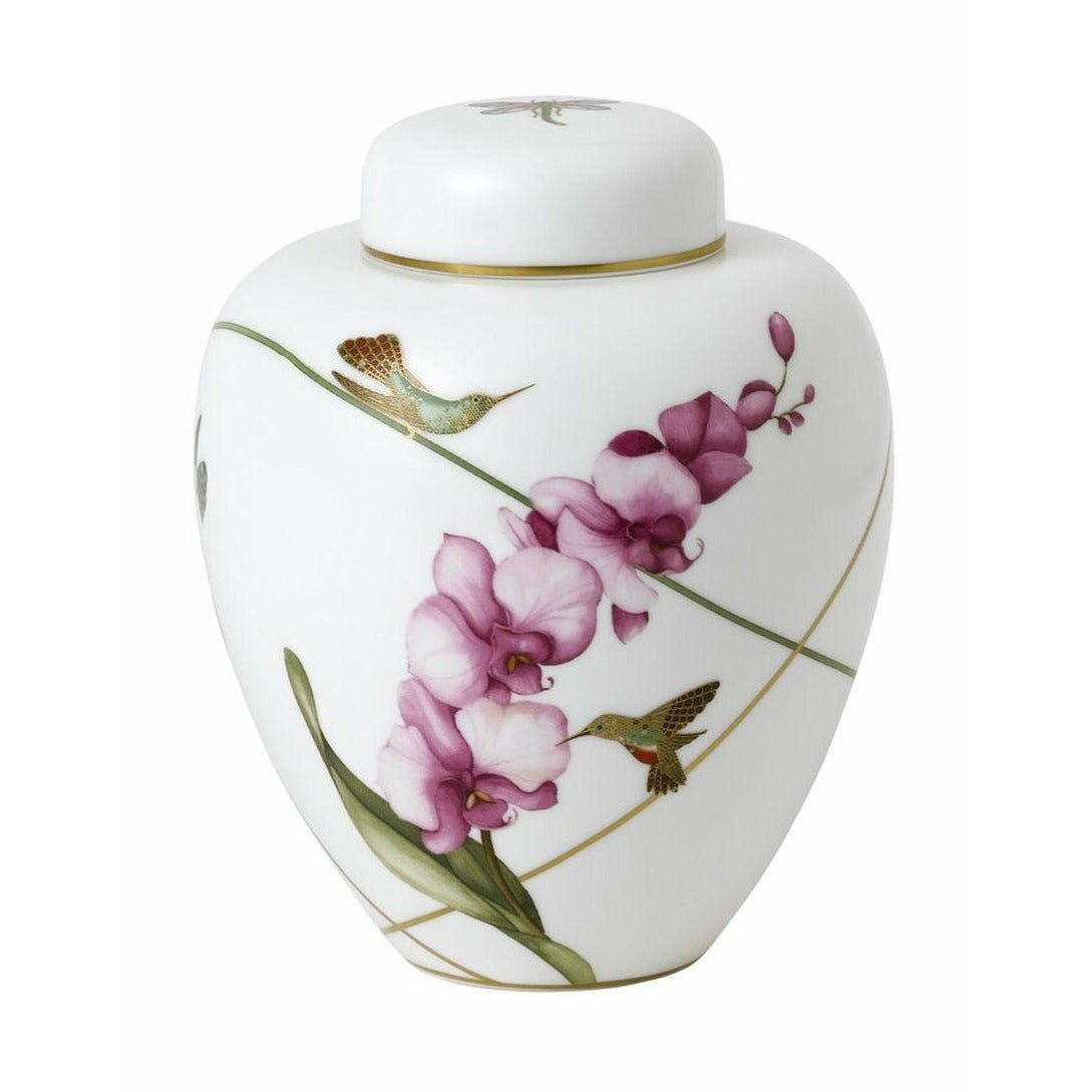 Wedgwood Hummingbird Vase mit Deckel H: 15 cm