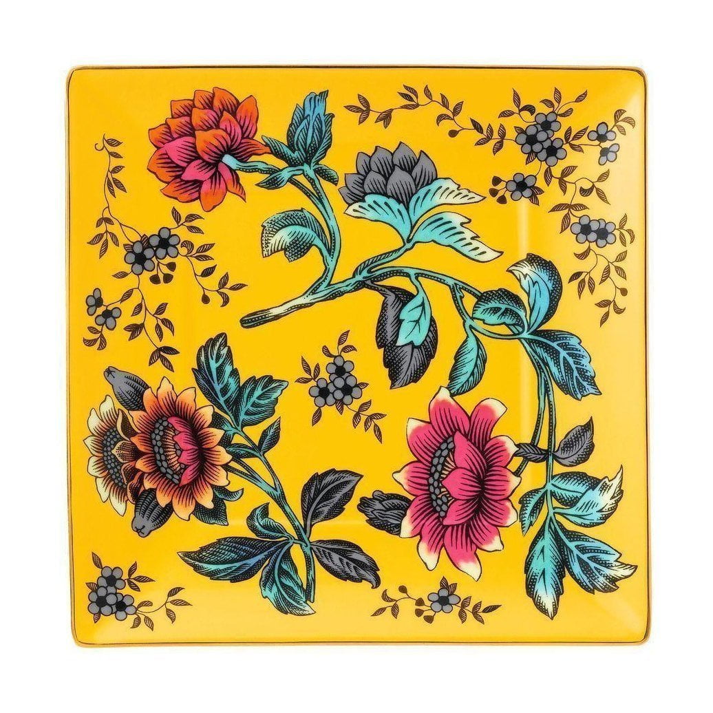 WEDGWOOD WICERLUST YELLOY TONQUIN Square Tray Boîte-cadeau de 14,5 cm, jaune