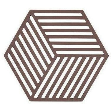 Zone Denmark Dessous de verre hexagonal Chocolat