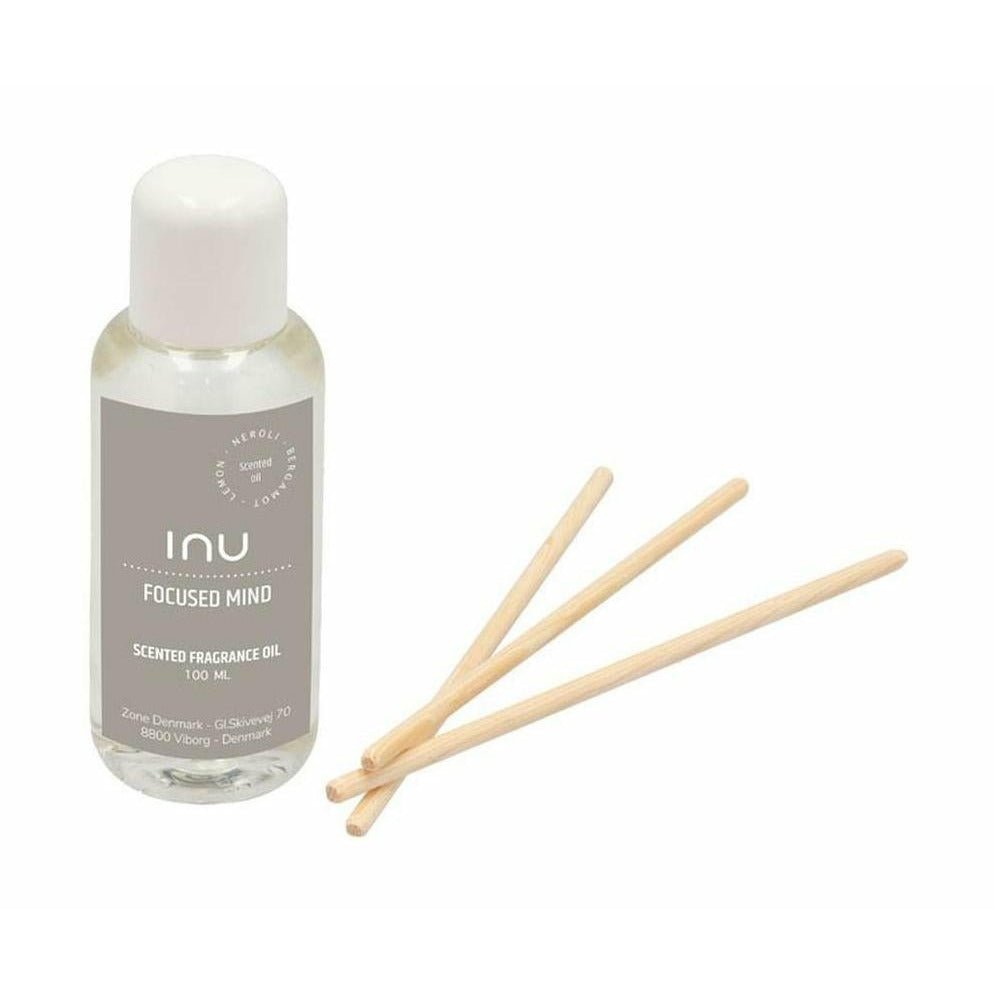Zone Danemark INU Fragrance ATOMISER REFILL + 5 Sticks Focus Mind, 0,1 L