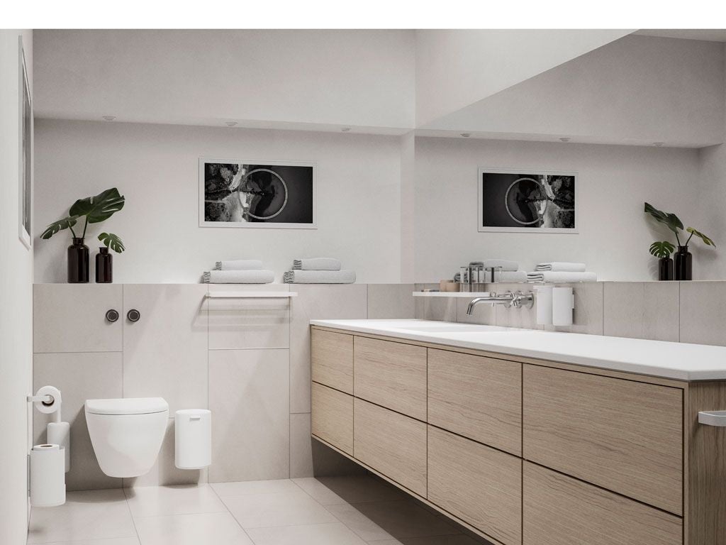 Zone Danemark Rim Bodet de toilette pour mur 3,3 L, blanc