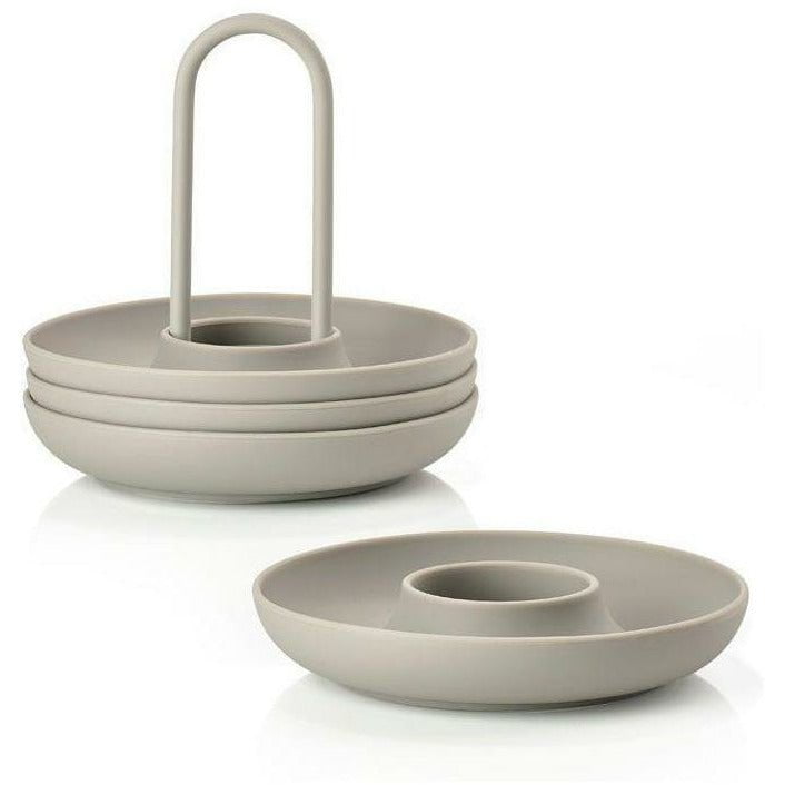 Zone Dänemark Singles Egg Cup mit Halter Schlamm, 4 Stcs.